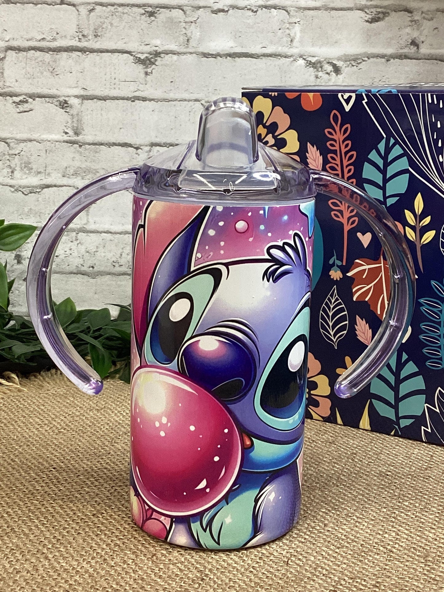 Cute Sippy Cup 12 oz, Colorful Tumbler Design, Kids Tumbler