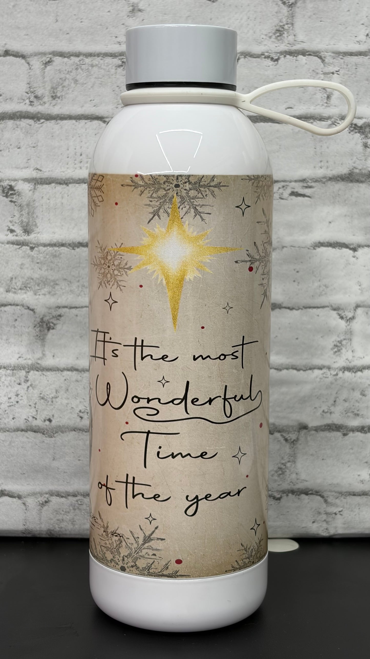 17 oz white tumbler with sublimation design It's the Most Wonderful Time of the Year