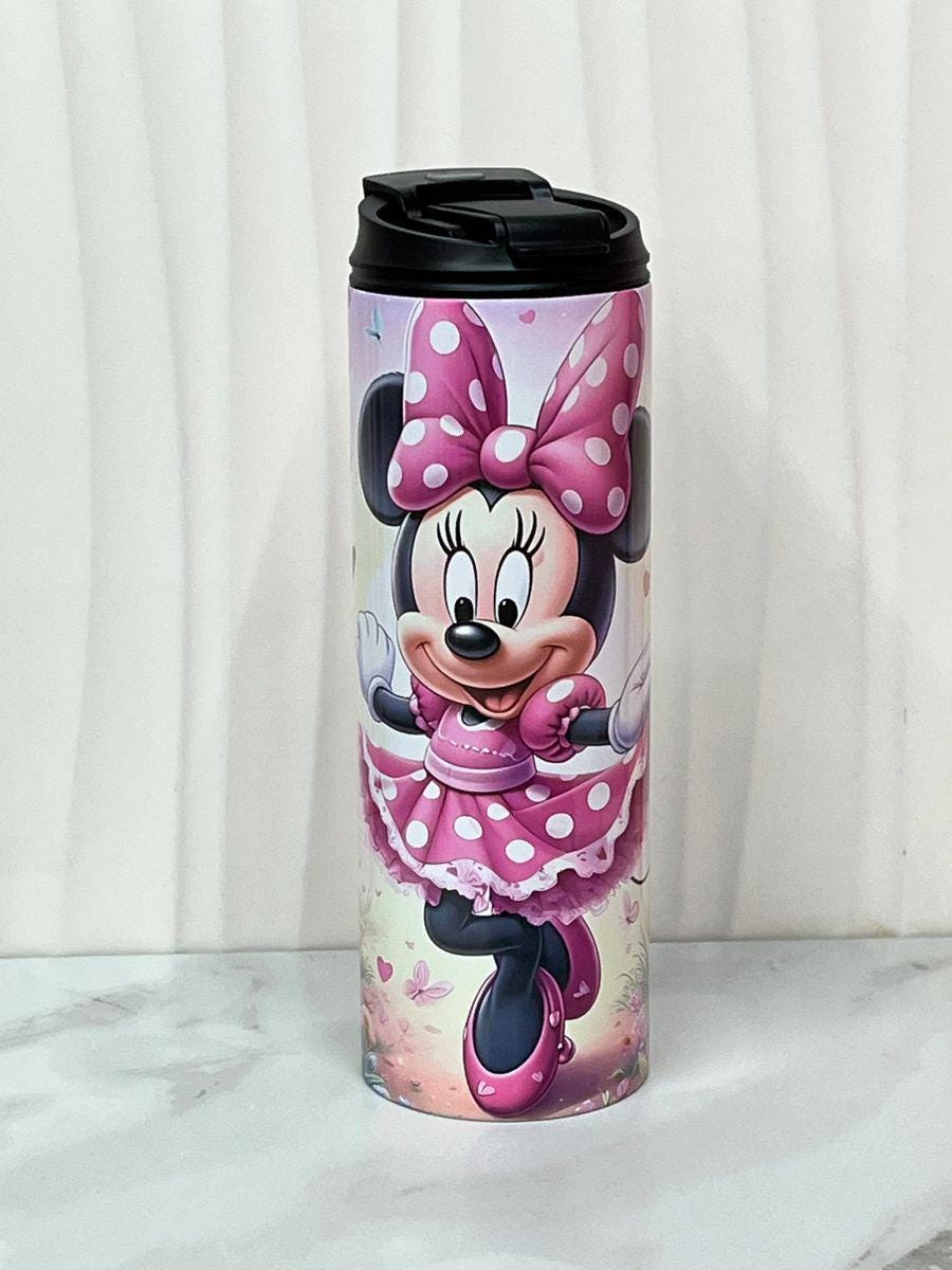 Beautiful Minnie Tumbler 20 oz - Pink Minnie tumbler on the go