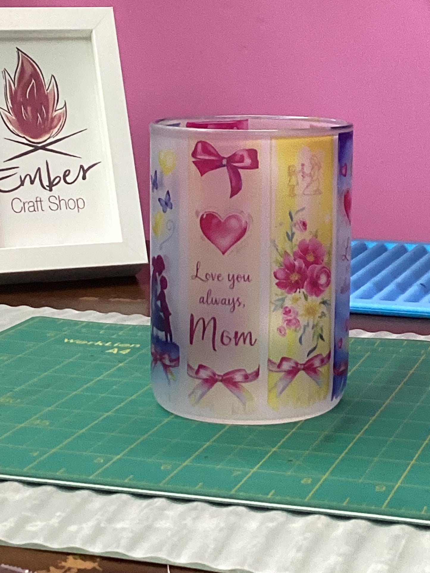 Beautiful “Love You Always Mom” Frozen Mug 16 oz Cute colorful "Love you Always" Coffee Mug