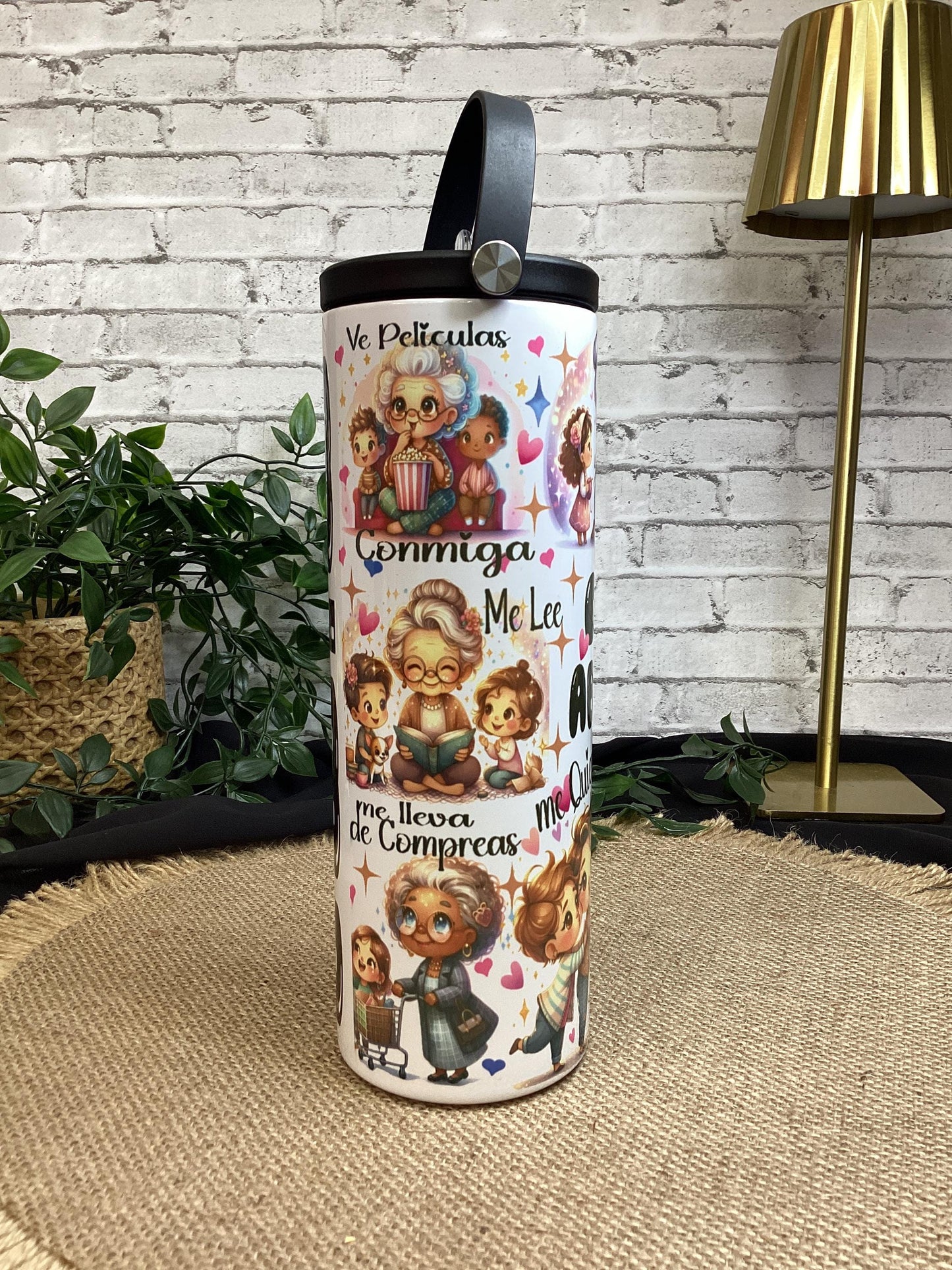 Mi Abuela 20 oz Tumbler – The Perfect Gift for Grandma, Hermoso Tumbler para la abuelita de 20 oz