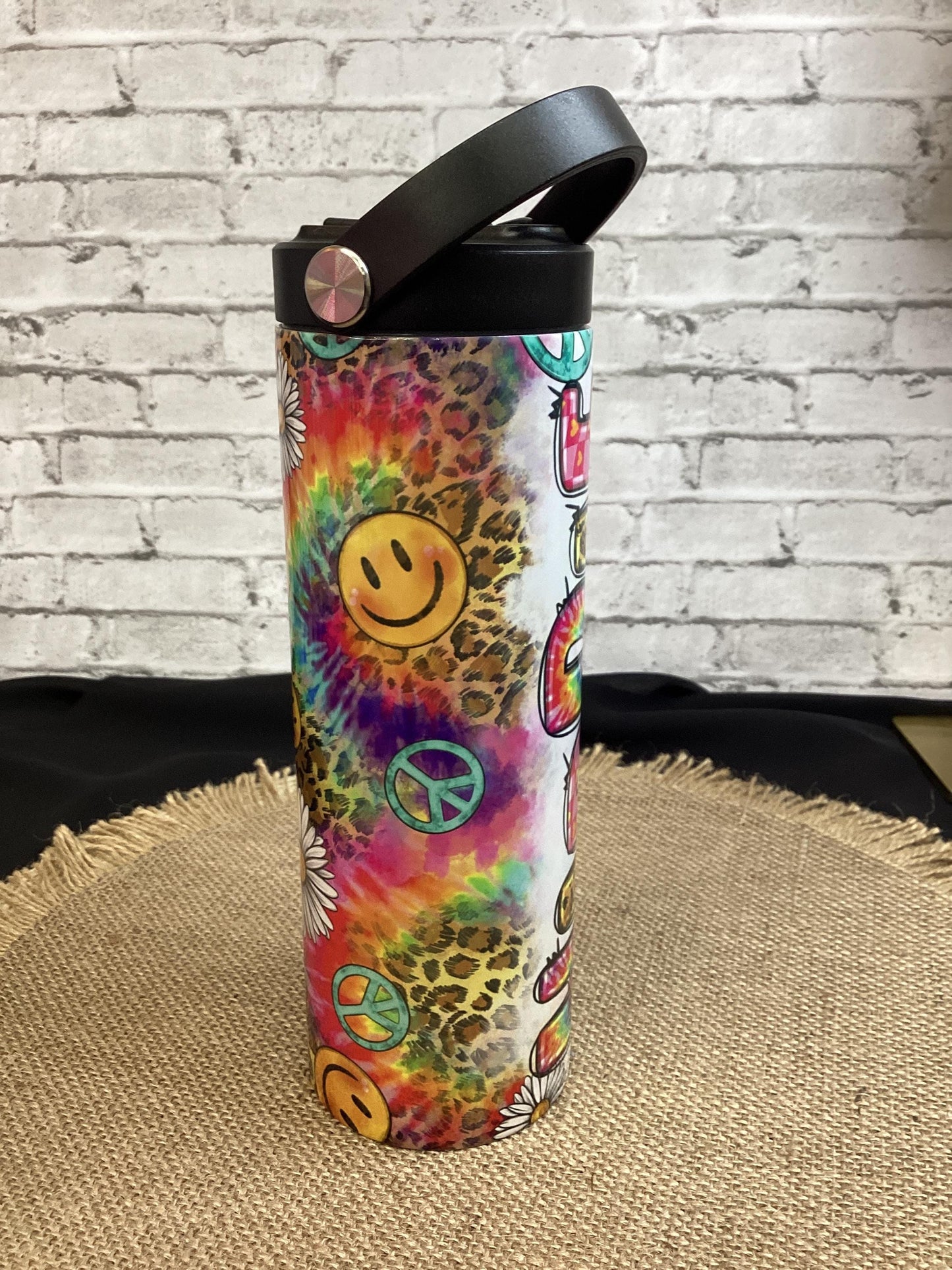 Retro Hippie Tumbler: 1970s Style, 20 oz