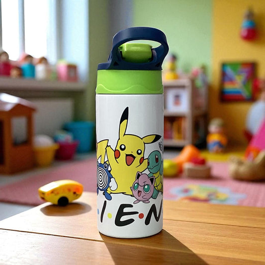 Cute 12oz kids tumbler - Back to School pikachu friends tumbler