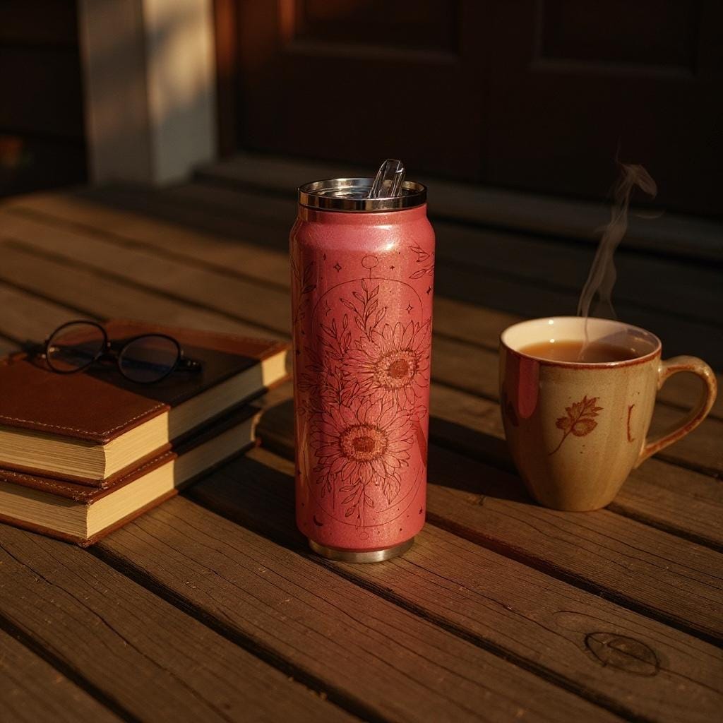Laser Engraved Butterfly & Flowers Tumbler - 17oz Stainless Steel