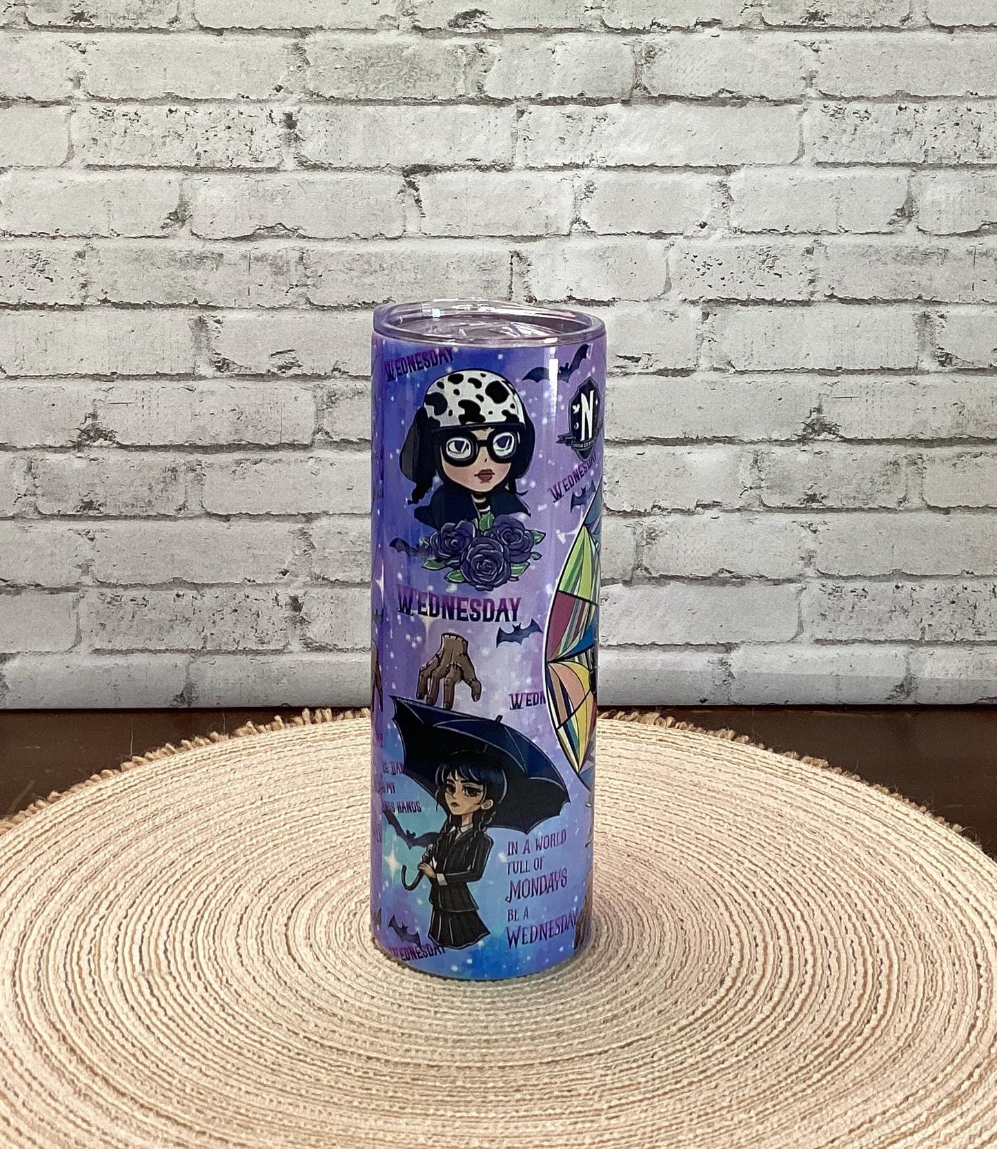 Wednesday Tumbler: Gothic Character Stainless Steel 20 oz