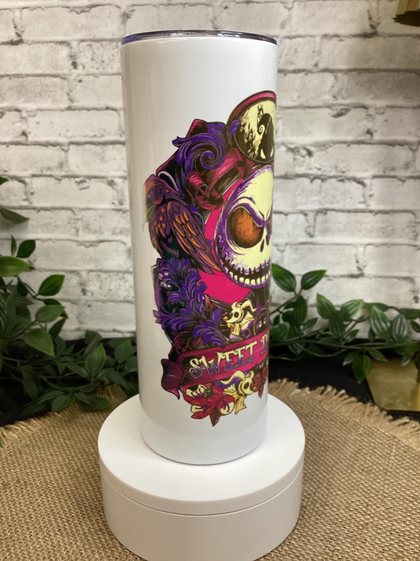 Nightmare Before Christmas Tumbler: 20 oz Stainless Steel Insulated