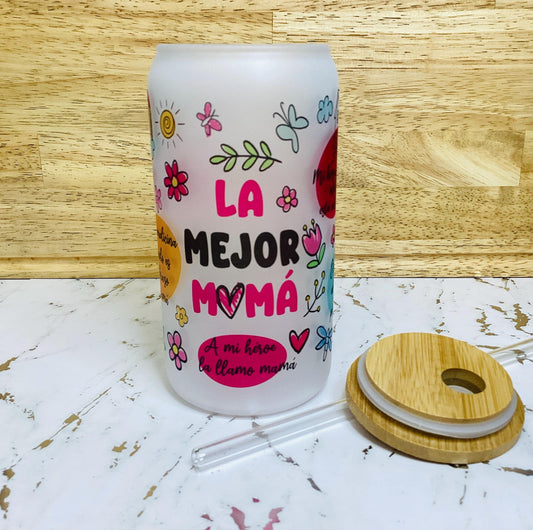 La Mejor Mama 16 oz Mug Glass