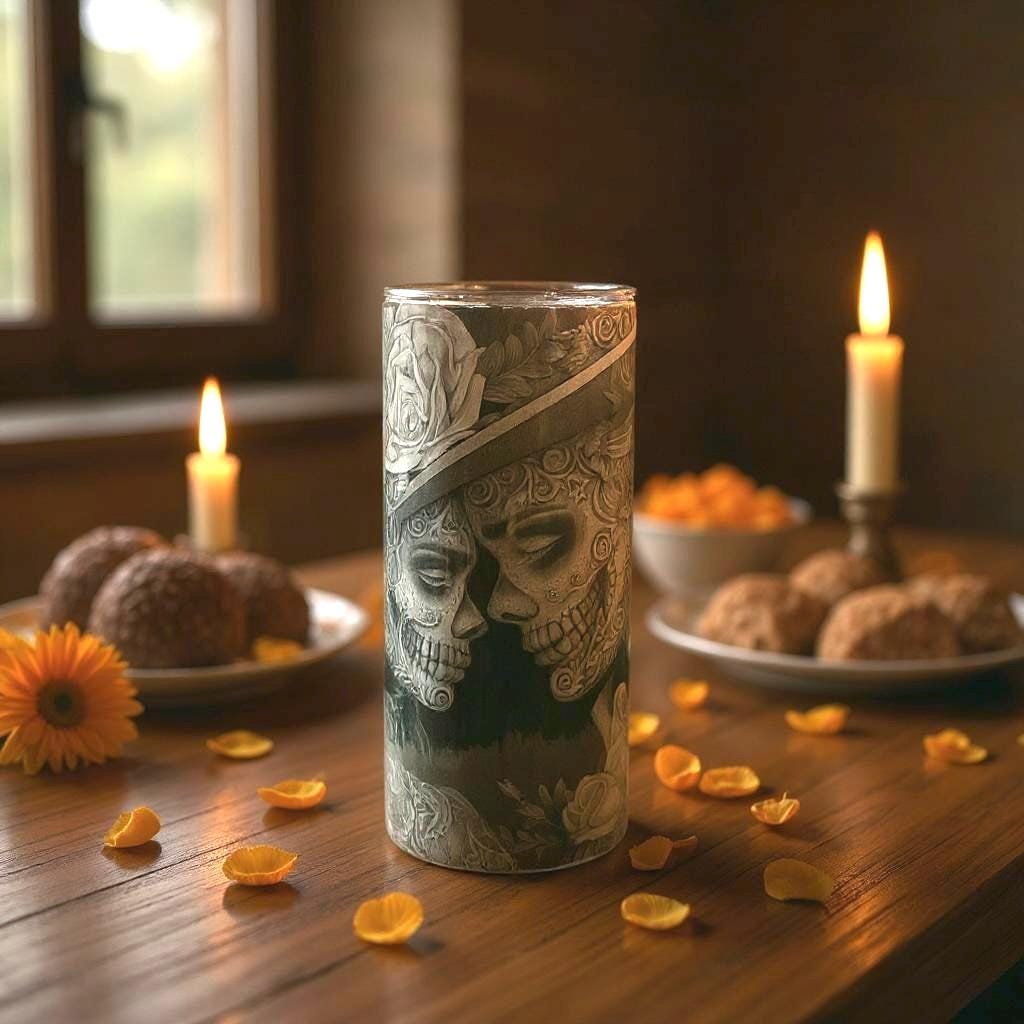 Dia de los Muertos Tumbler: 20 oz Skull Design