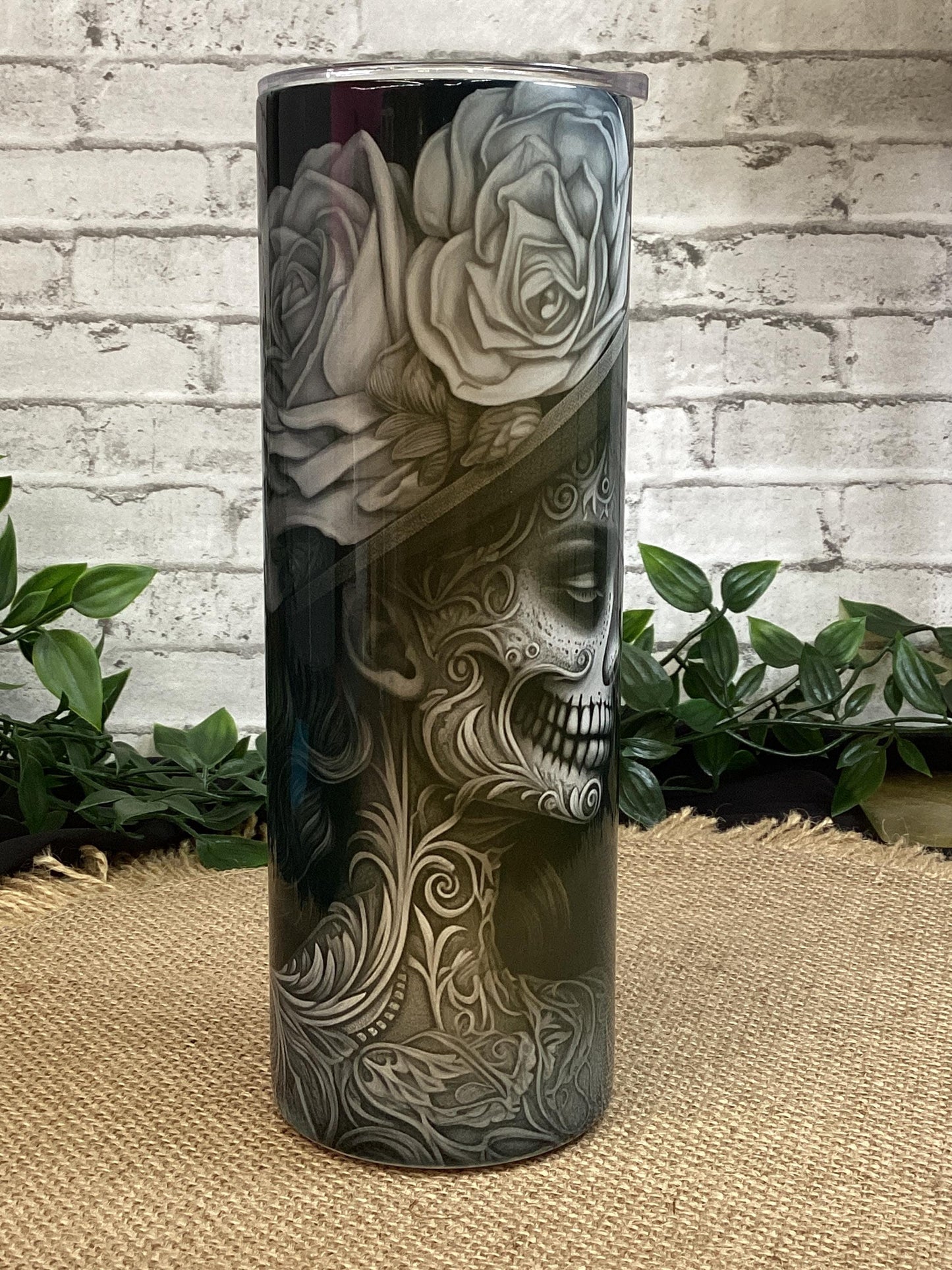 Dia de los Muertos Tumbler: 20 oz Skull Design