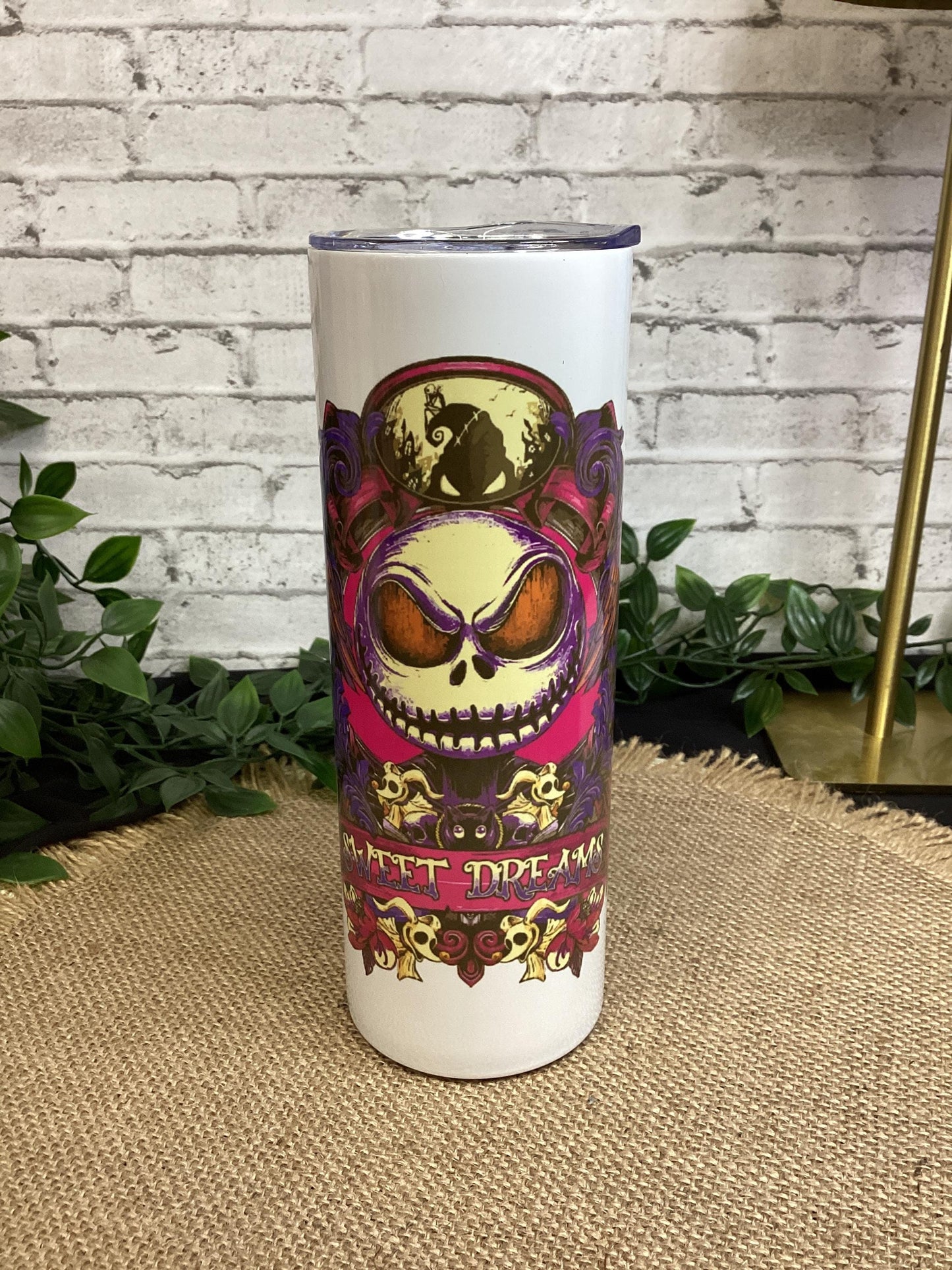 Nightmare Before Christmas Tumbler: 20 oz Stainless Steel Insulated