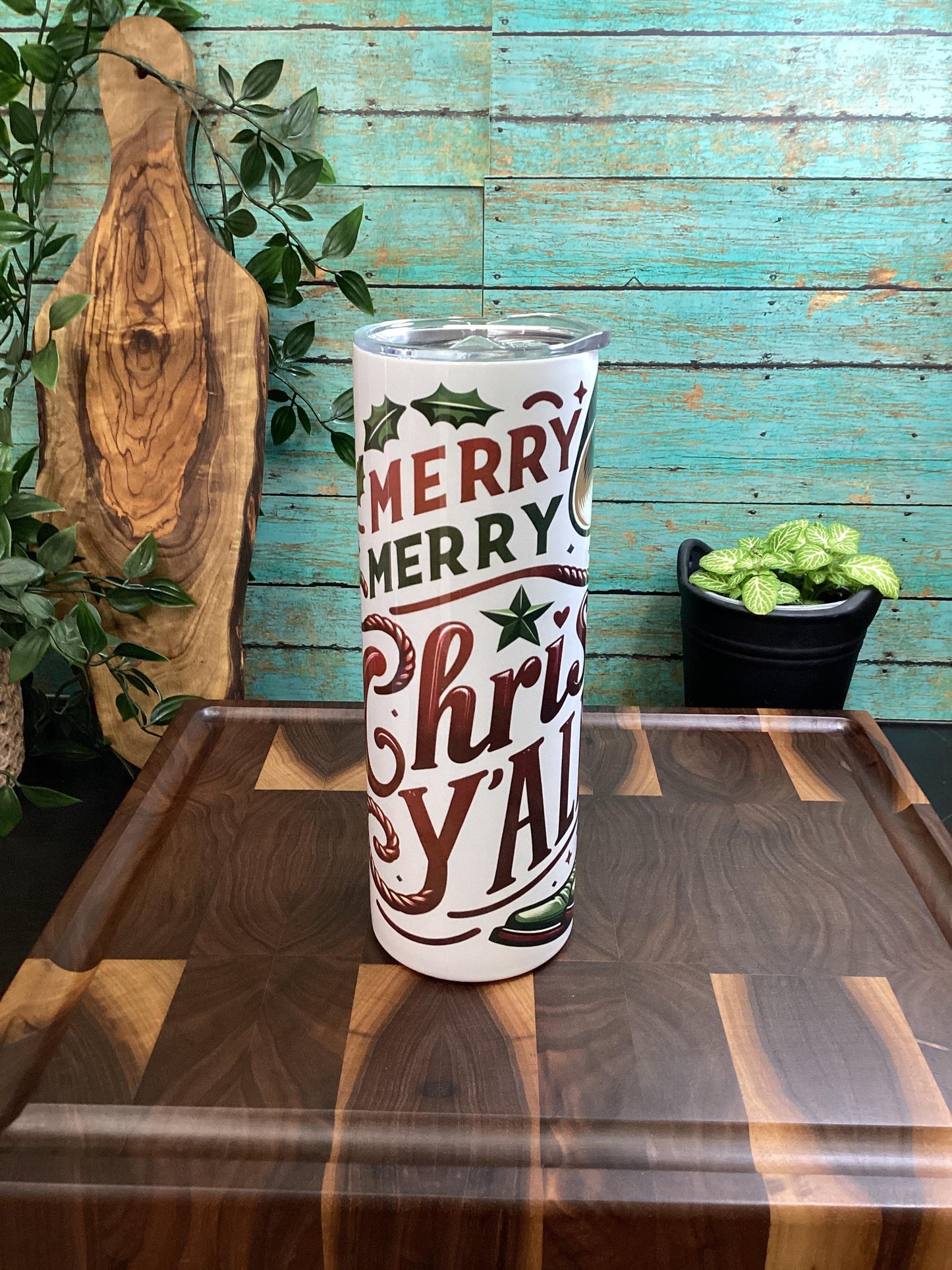 Cowgirl Christmas Tumbler 20 oz: Merry Christmas Y'all