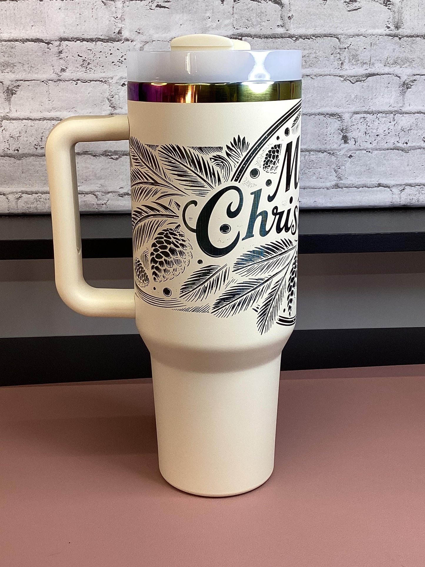 Christmas Laser Engraved Tumbler - 40 oz Stainless Steel