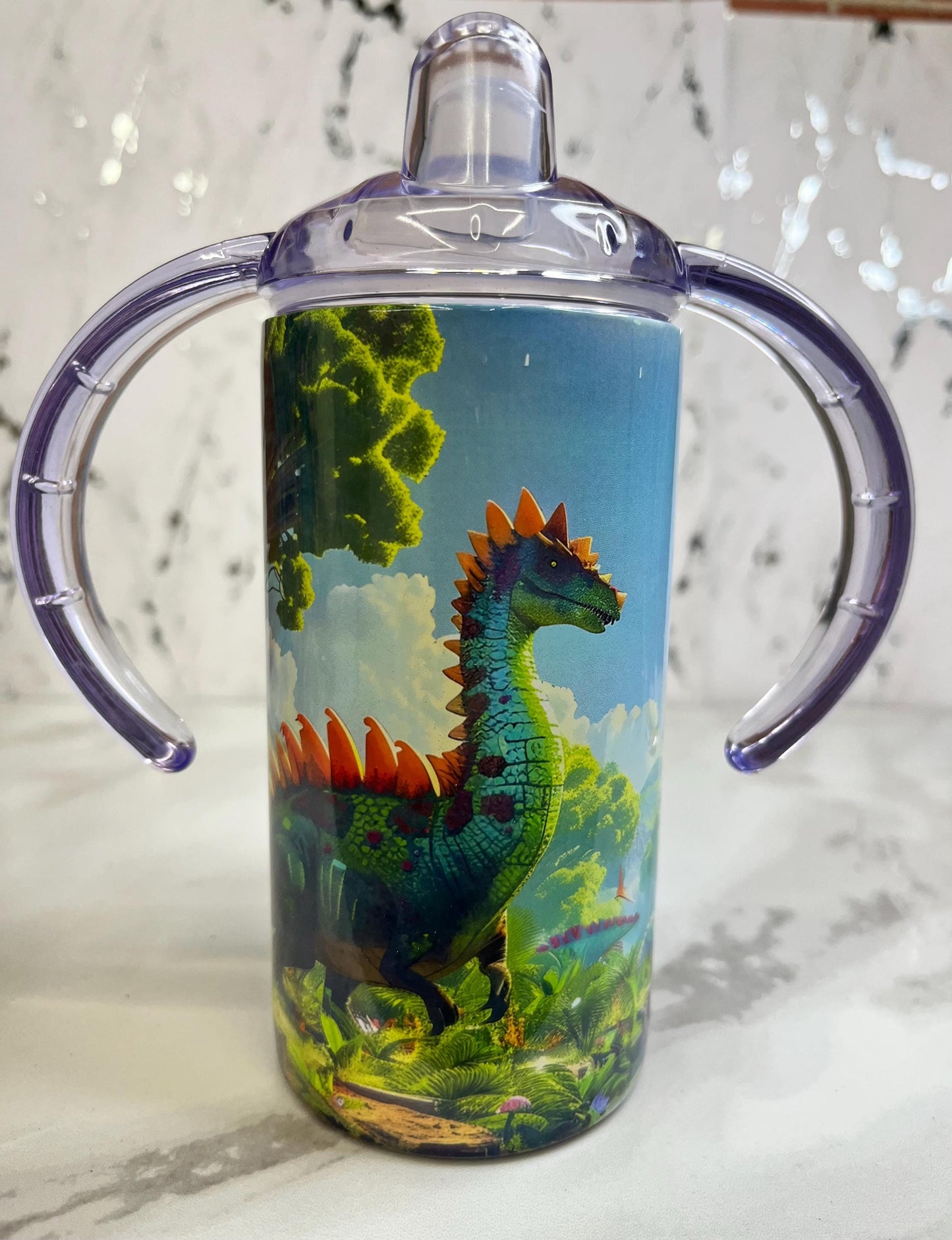 Dinosaurs 12 oz Kids Flip Top Sippy Cup Tumbler