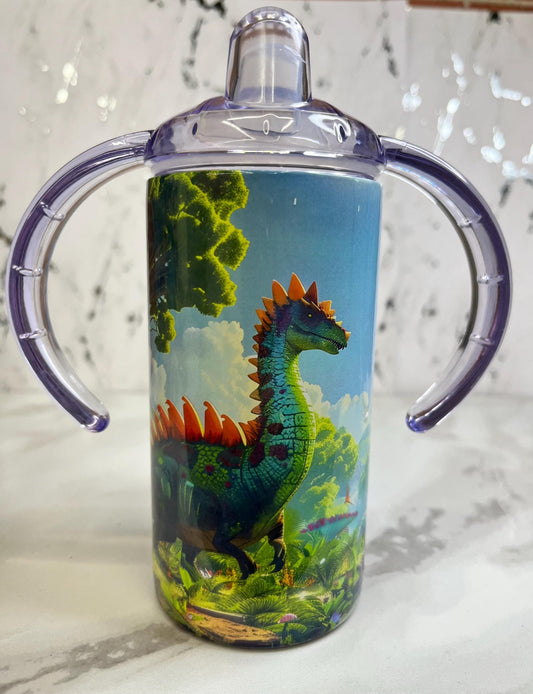 Dinosaurs 12 oz Kids Flip Top Sippy Cup Tumbler