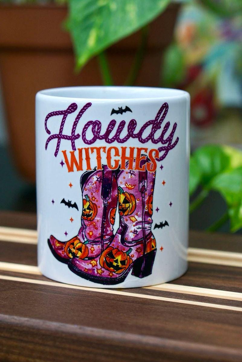 Howdy Witches western Boots 11 oz Ceramic Mug