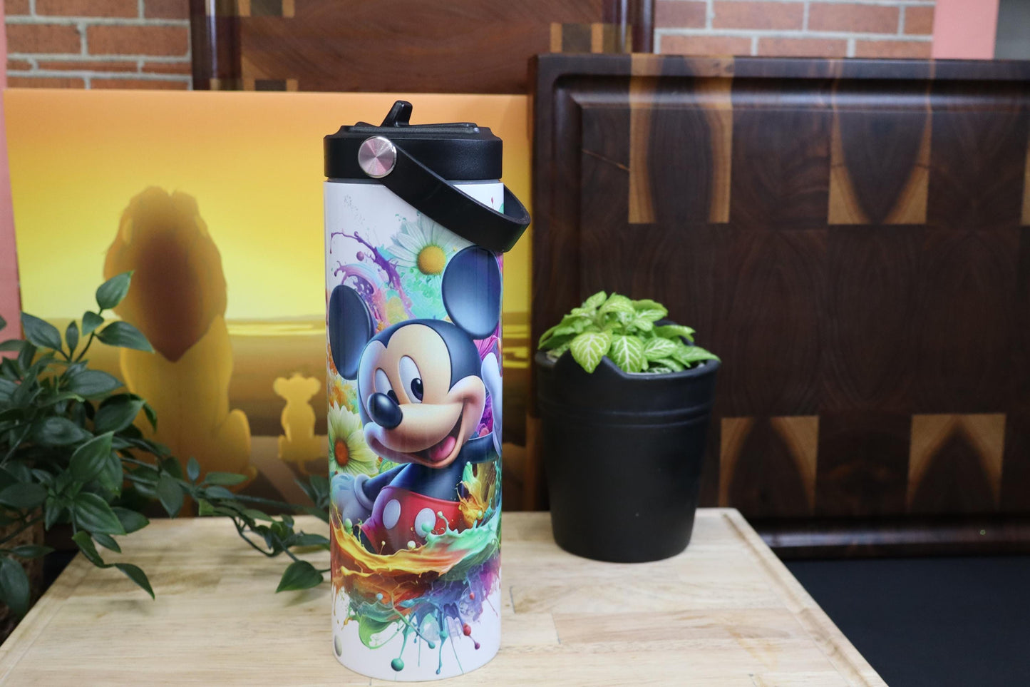 Cartoon Character Watercolor Splash 20oz Tumbler