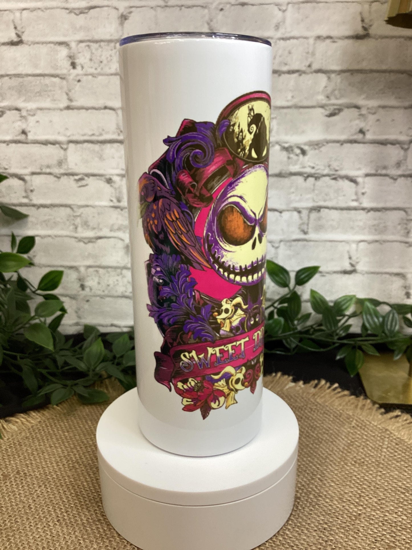 Nightmare Before Christmas Tumbler: 20 oz Stainless Steel Insulated