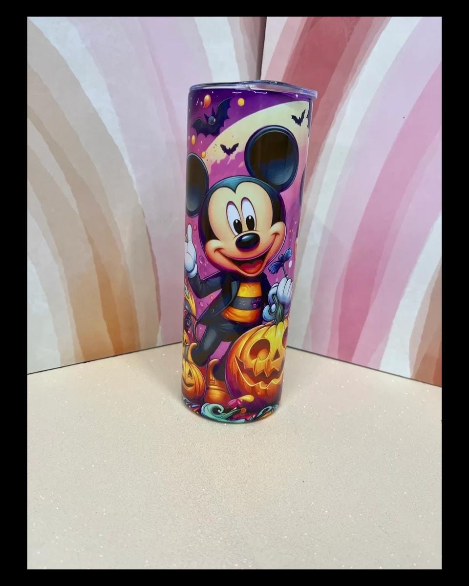 Mickey and Minnie Halloween 20 os Tumbler