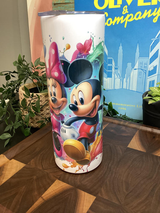 Tumbler with cartoon characters 