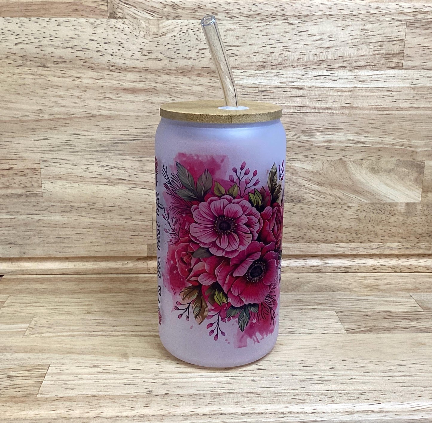 MOM LIFE Is The Best Life 16 oz Frosted Glass Mug
