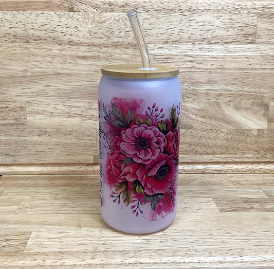 MOM LIFE Is The Best Life 16 oz Frosted Glass Mug