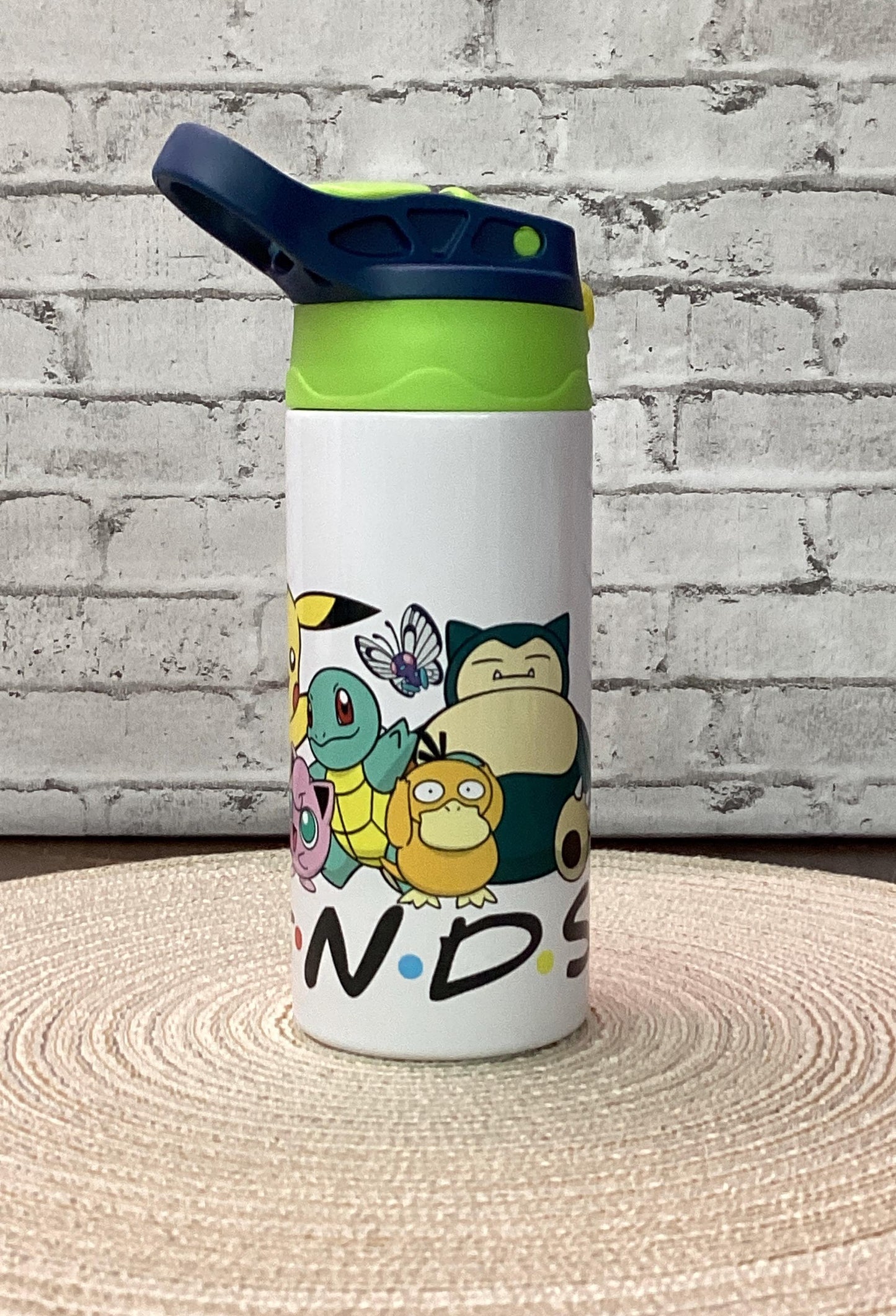 Cute 12oz kids tumbler - Back to School pikachu friends tumbler