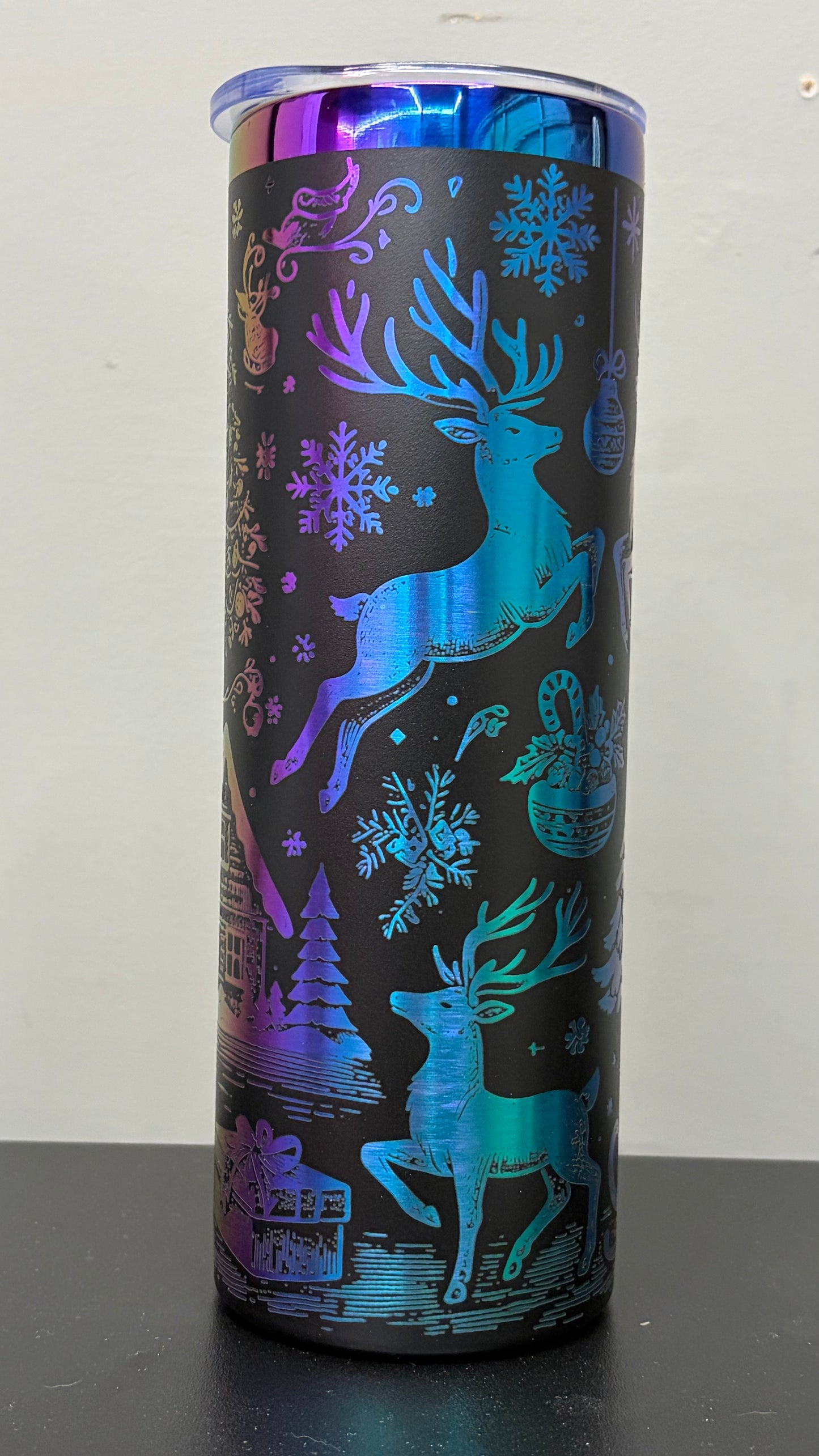 Beautiful Christmas Tumbler 20 oz Laser Engraved