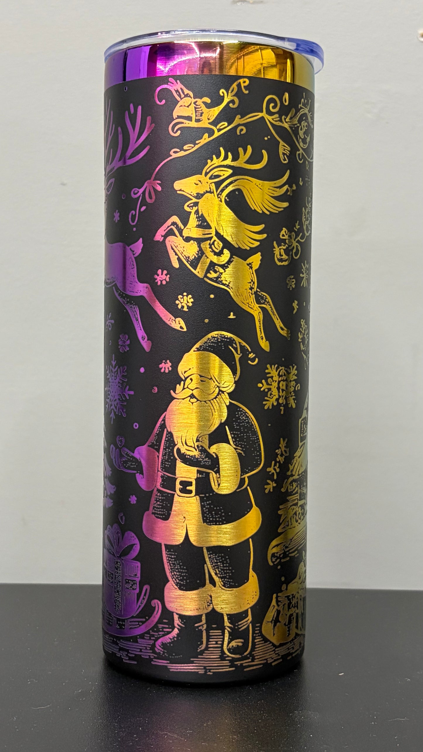 Beautiful Christmas Tumbler 20 oz Laser Engraved