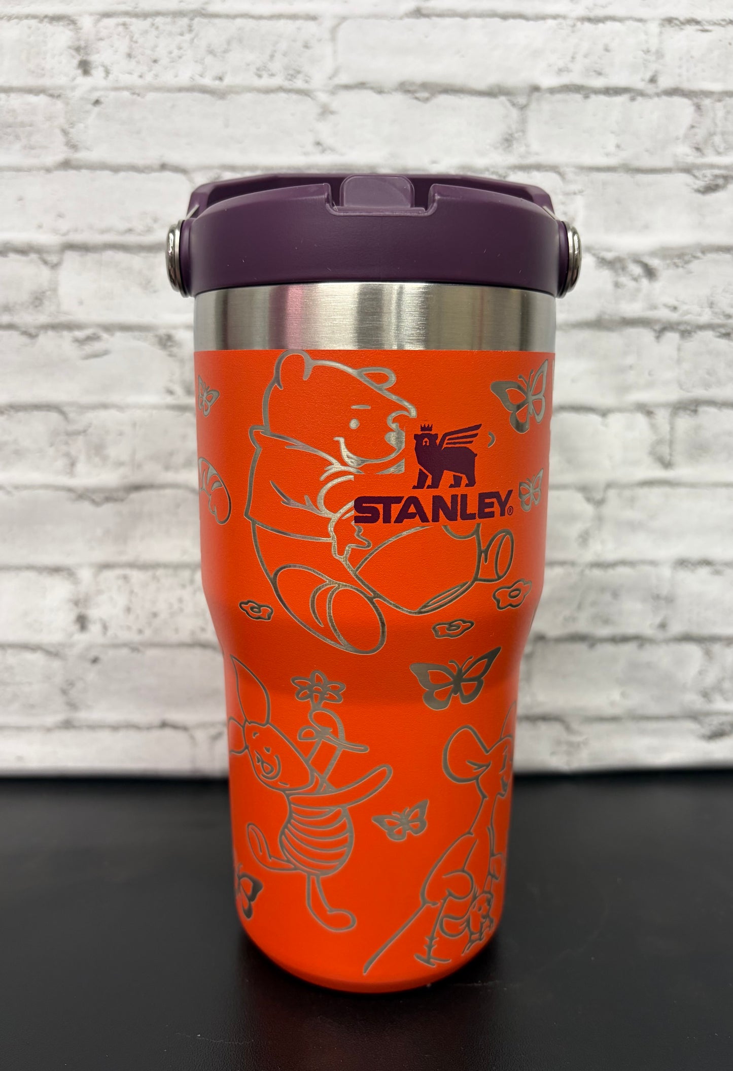 The Beautiful iceflow flip straw tumbler 20 oz orange color