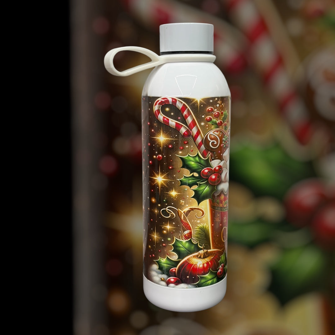 17 oz White Tumbler Festive Christmas Reindeer hot chocolate design