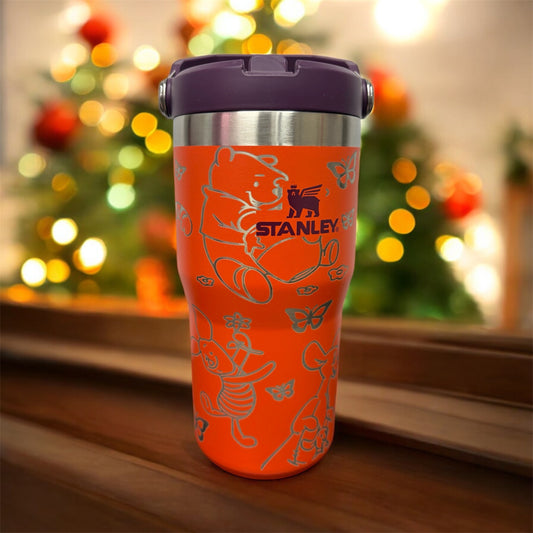 The Beautiful iceflow flip straw tumbler 20 oz orange color
