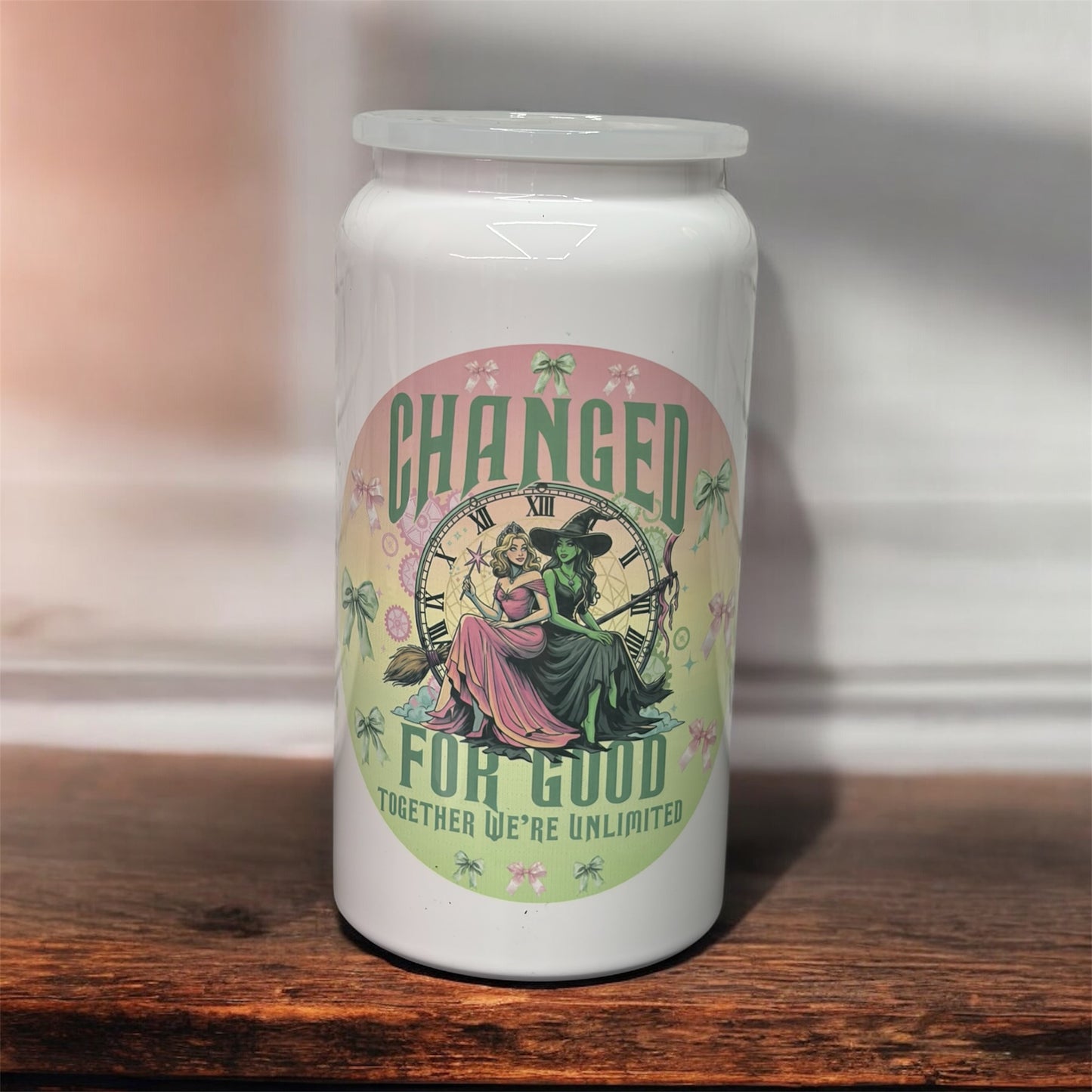 16 oz stainless steel mug "Changed for Good Together We Are Unlimited." sublimation design