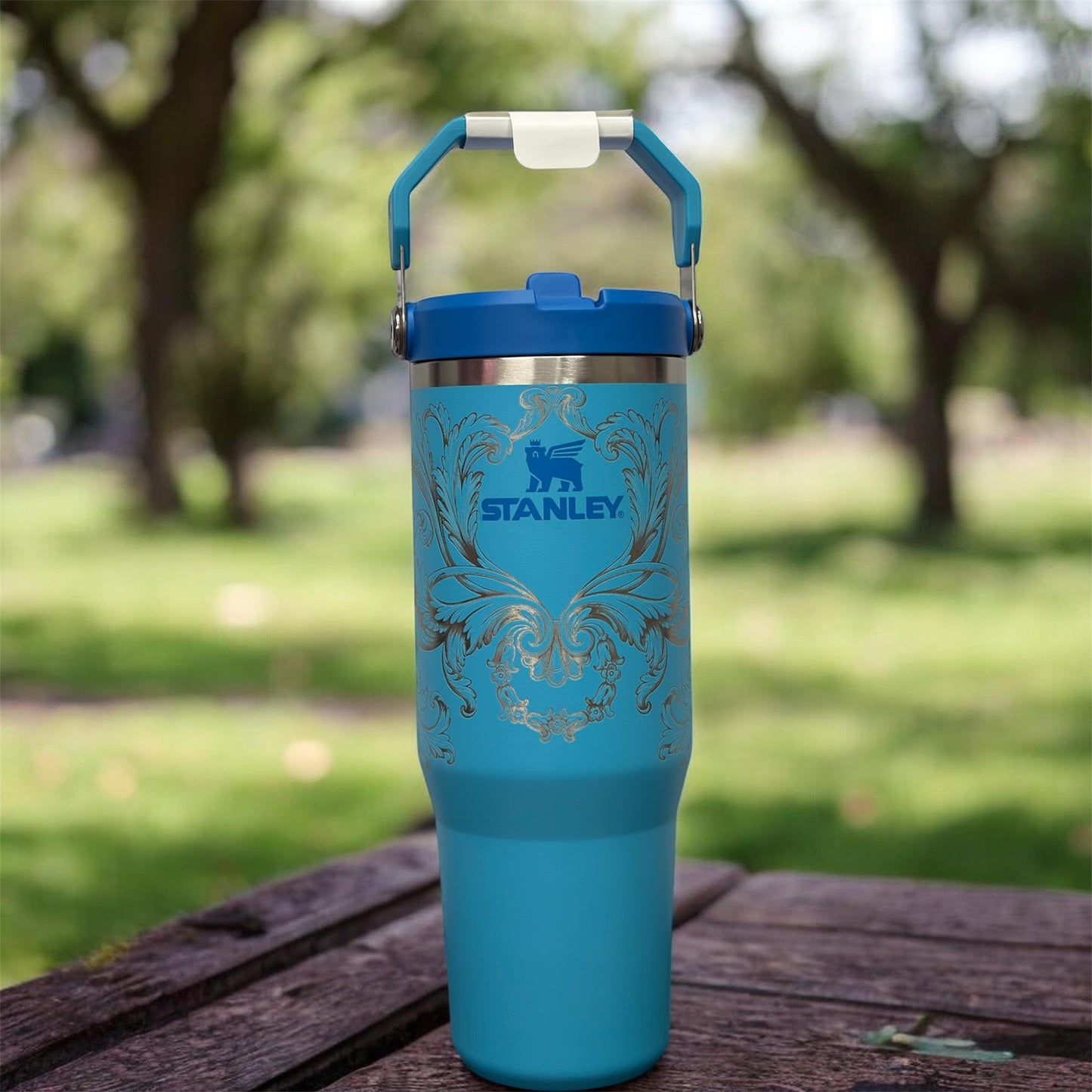 Unique New Blue Stanley 30 oz tumbler