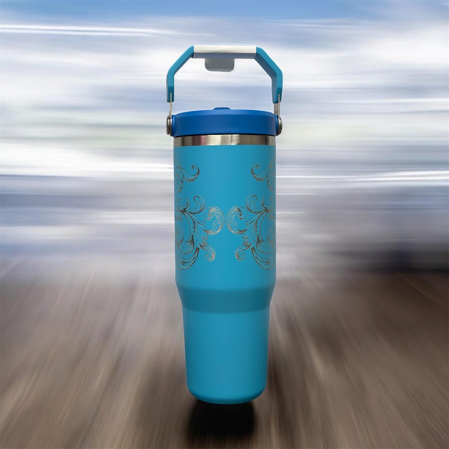 Unique New Blue Stanley 30 oz tumbler
