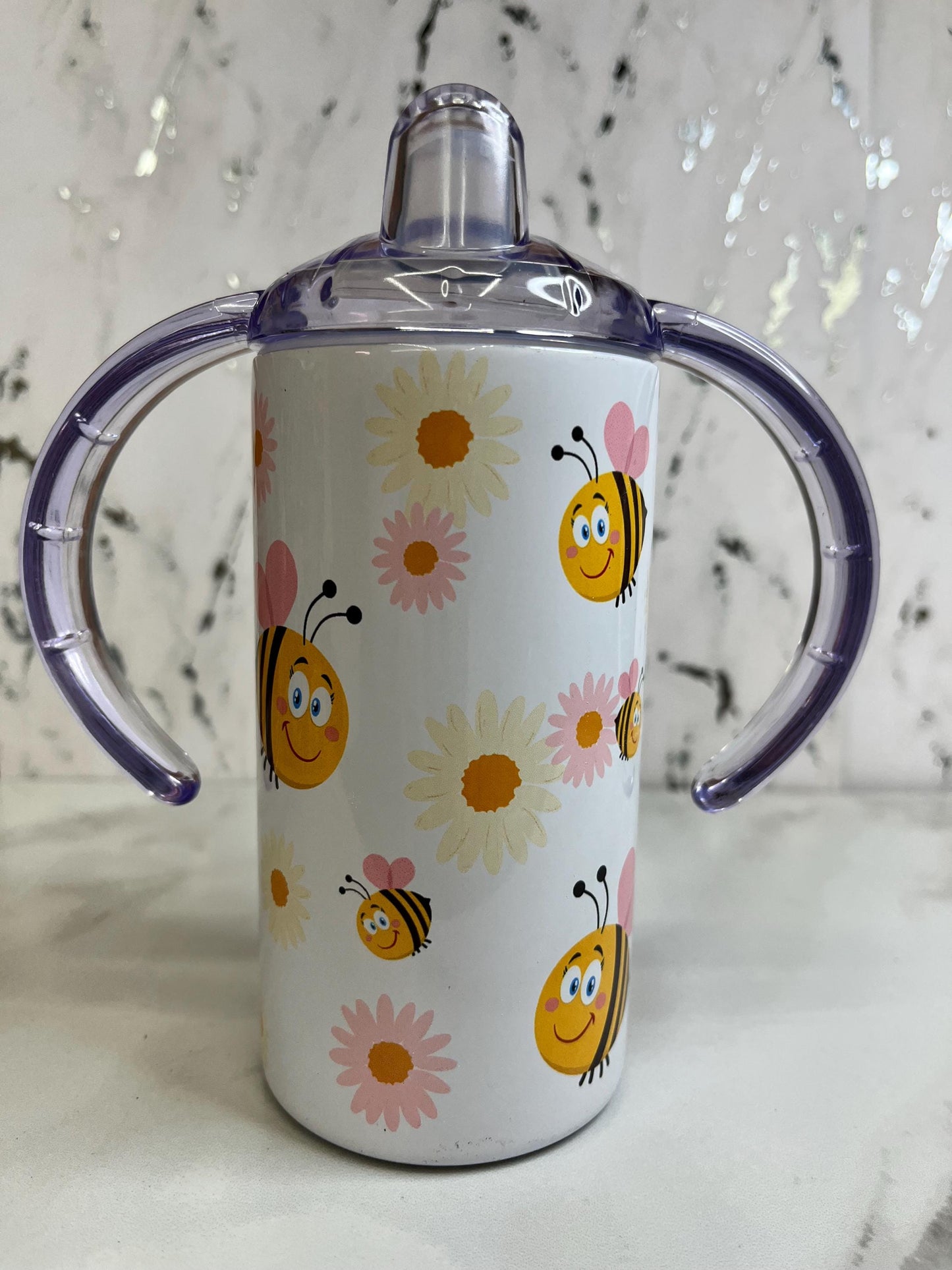 Bee Toddler Tumbler: Insulated Stainless Steel Sippy Cup (12 oz)