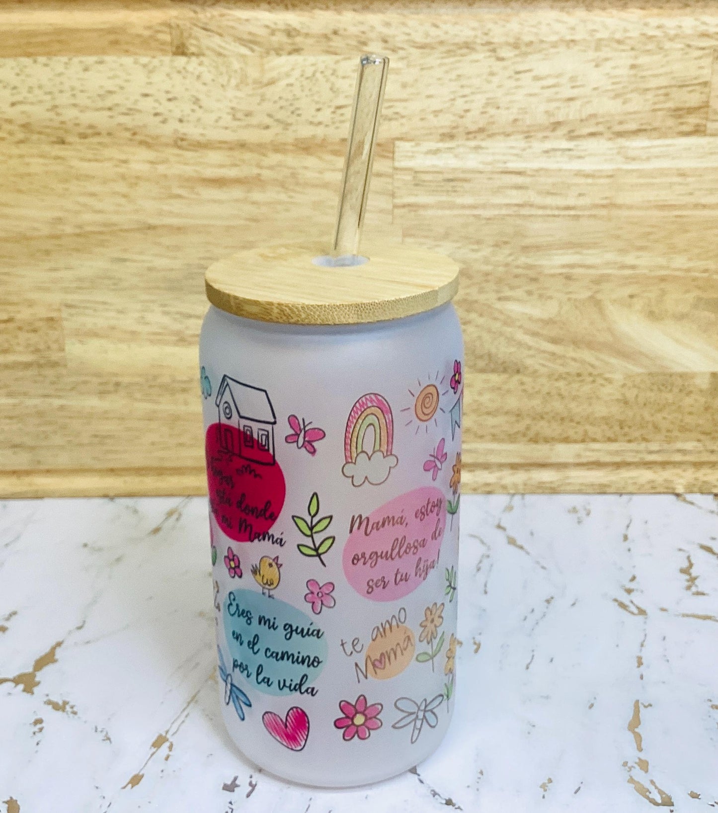 La Mejor Mama 16 oz Mug Glass