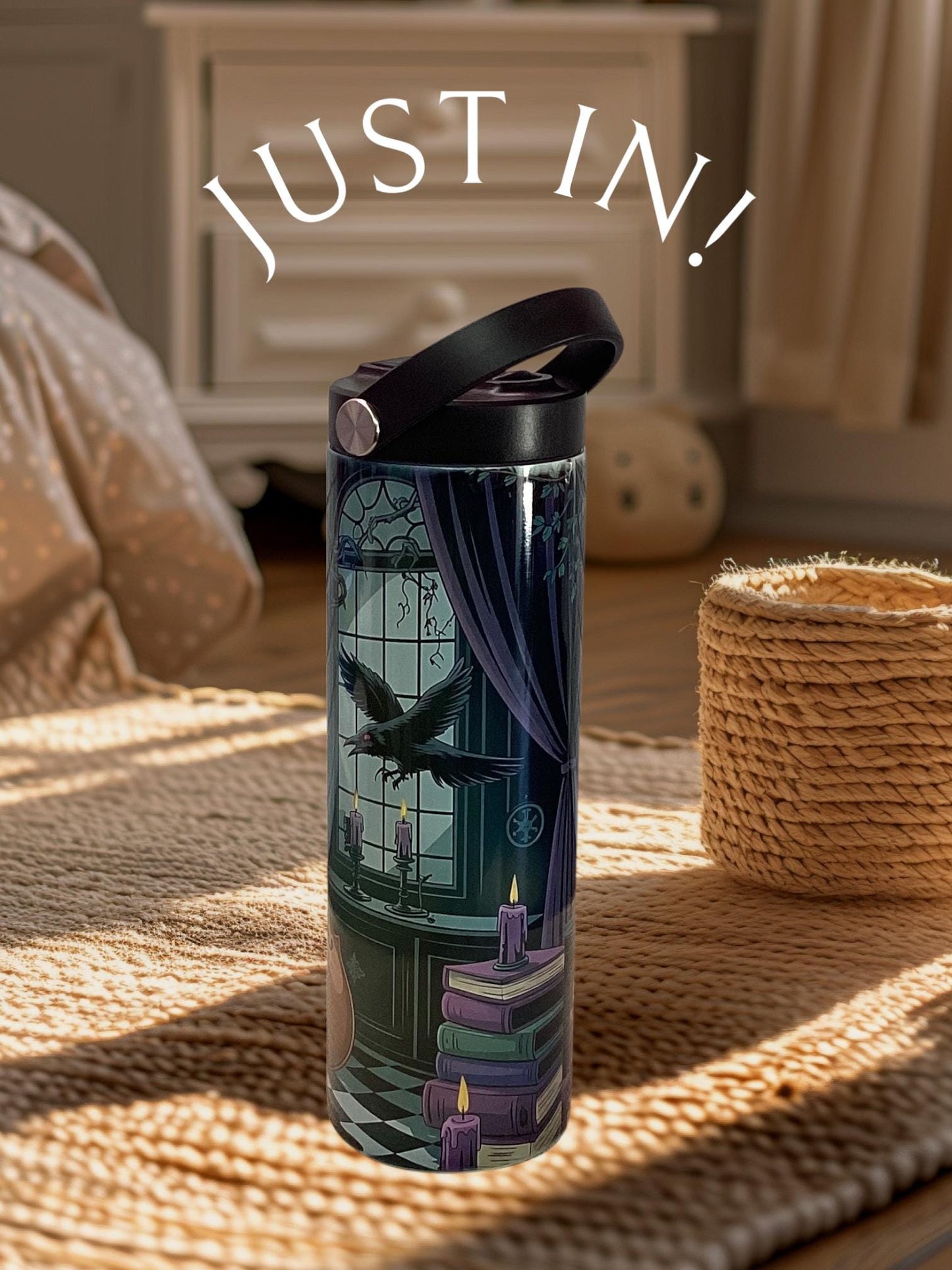 Wednesday's Room Halloween Tumbler: Gothic Music Instruments 20oz
