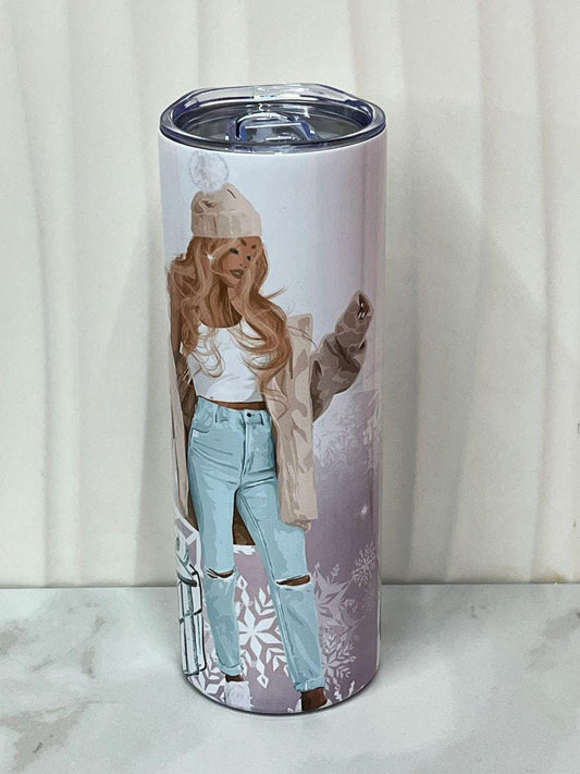Baby its Cold Outside Tumbler 20 oz - Christmas Gift mug