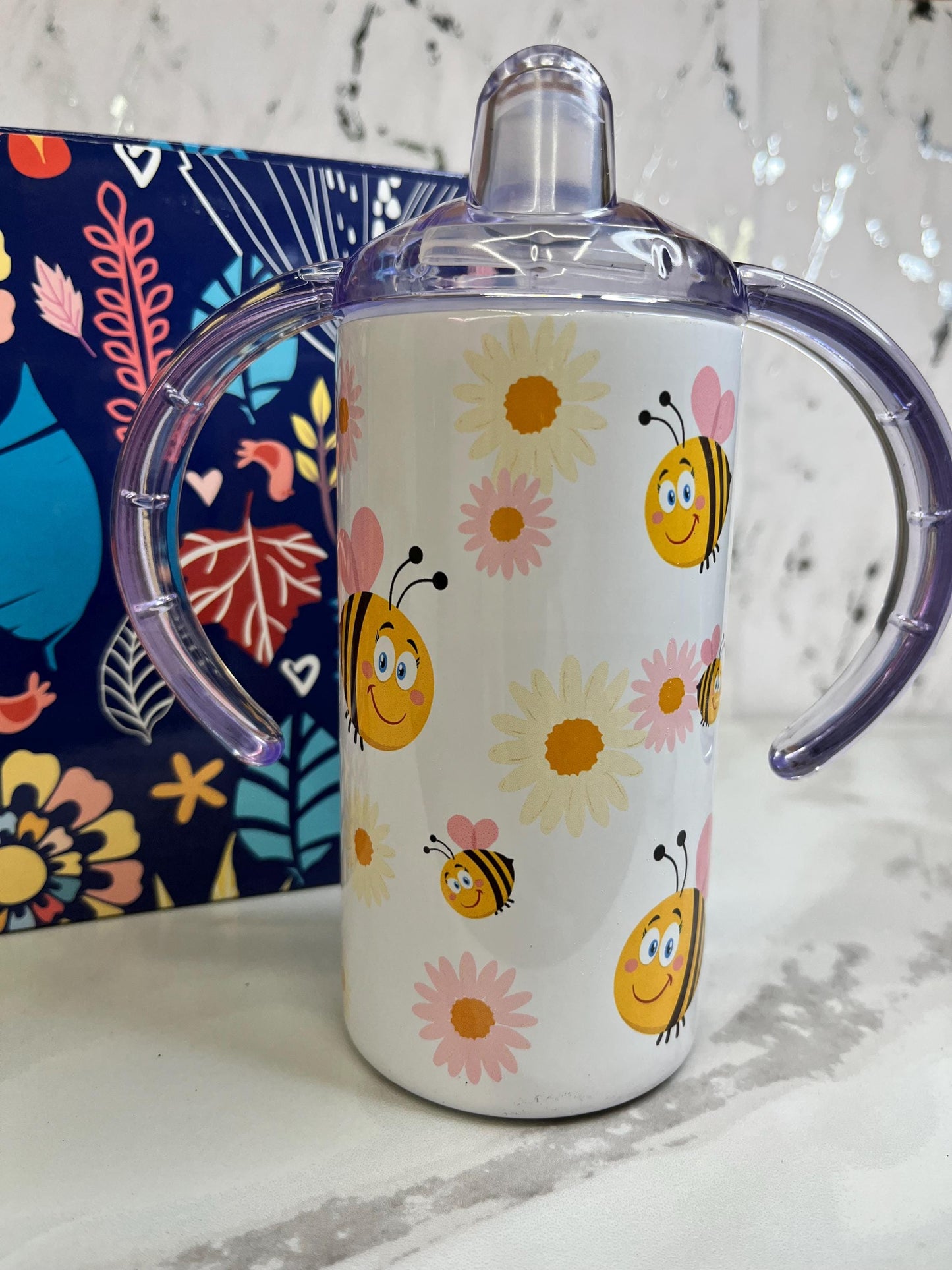 Bee Toddler Tumbler: Insulated Stainless Steel Sippy Cup (12 oz)