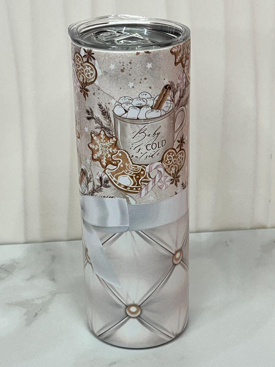 Baby It's Cold Outside Tumbler: Elegant Christmas 20oz Tumbler