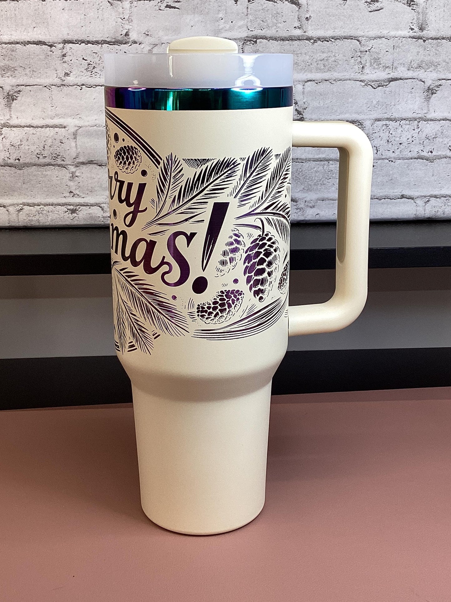 Christmas Laser Engraved Tumbler - 40 oz Stainless Steel
