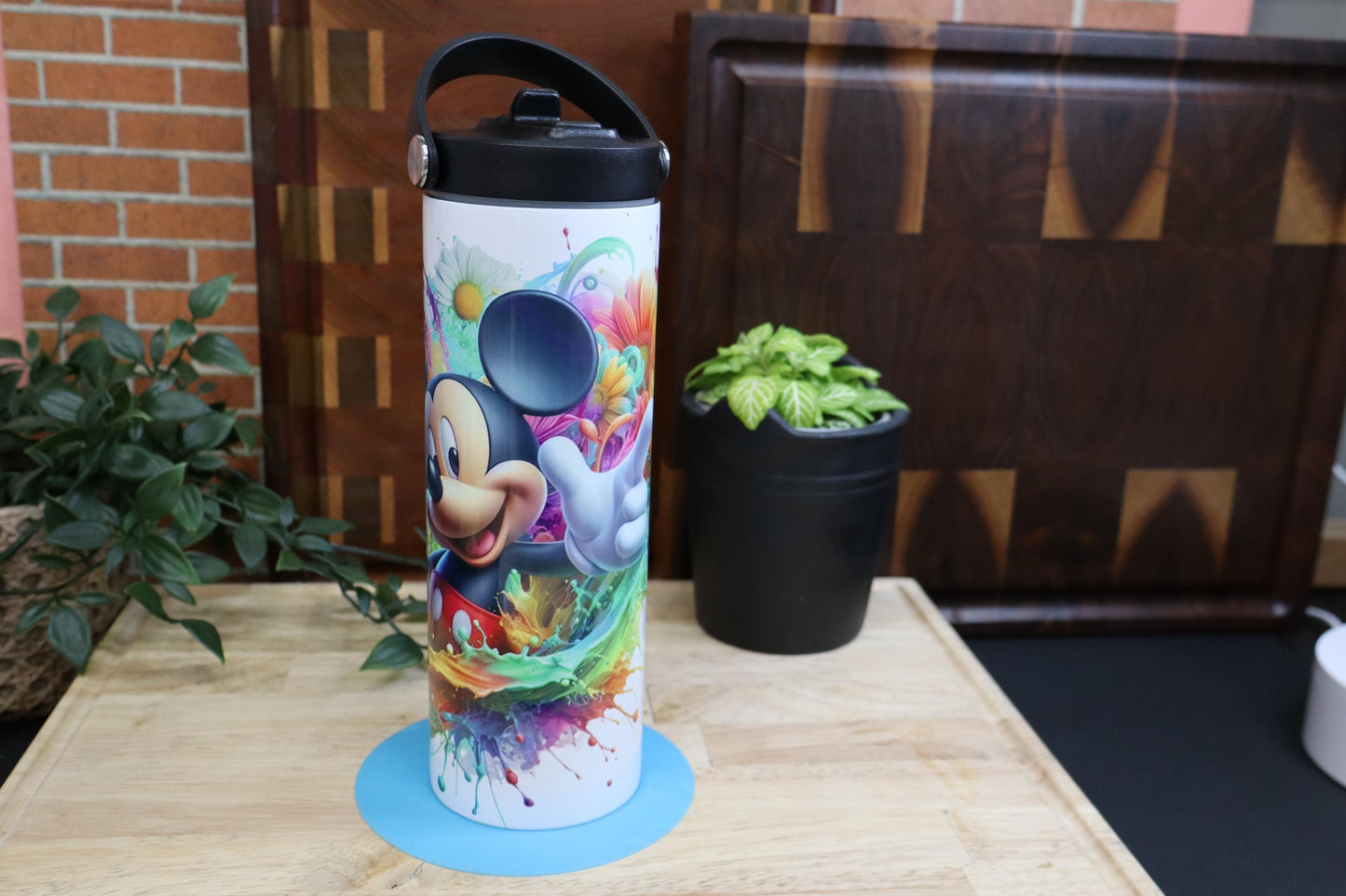 Cartoon Character Watercolor Splash 20oz Tumbler