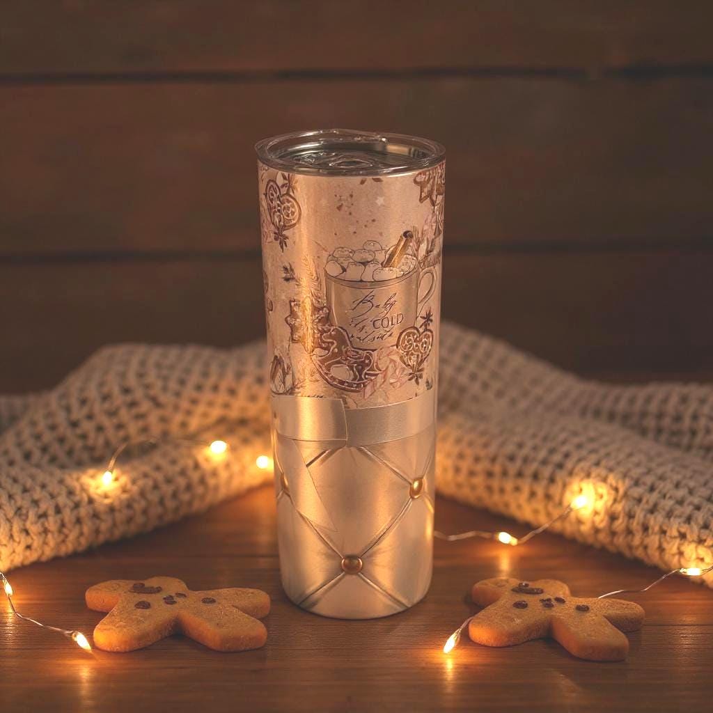 Baby It's Cold Outside Tumbler: Elegant Christmas 20oz Tumbler