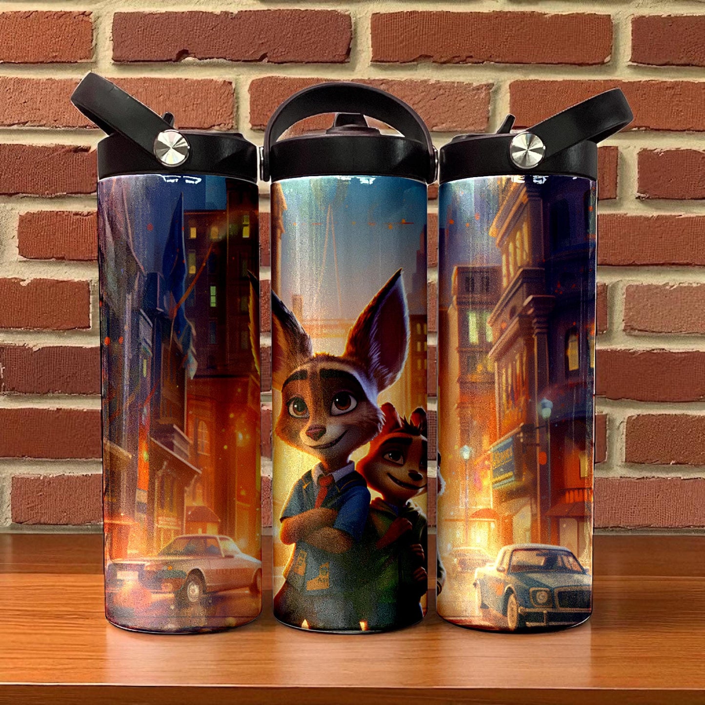 Fox and Friend Tumbler 20 oz: Colorful Stainless Steel Travel tumbler