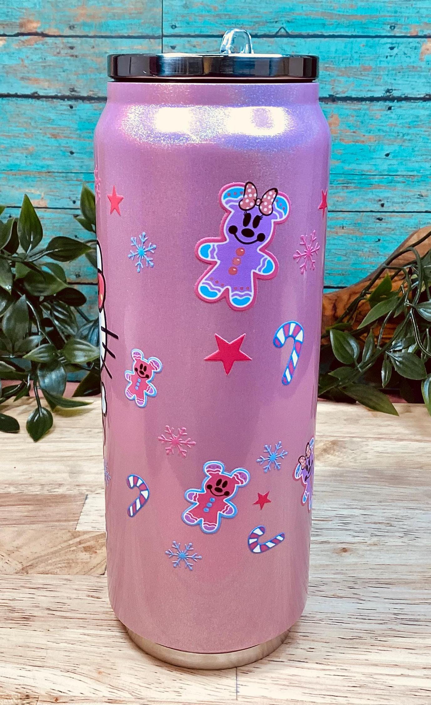 Pink Hello Kitty Glitter Tumbler Can 17 oz, Stainless Steel Tumbler