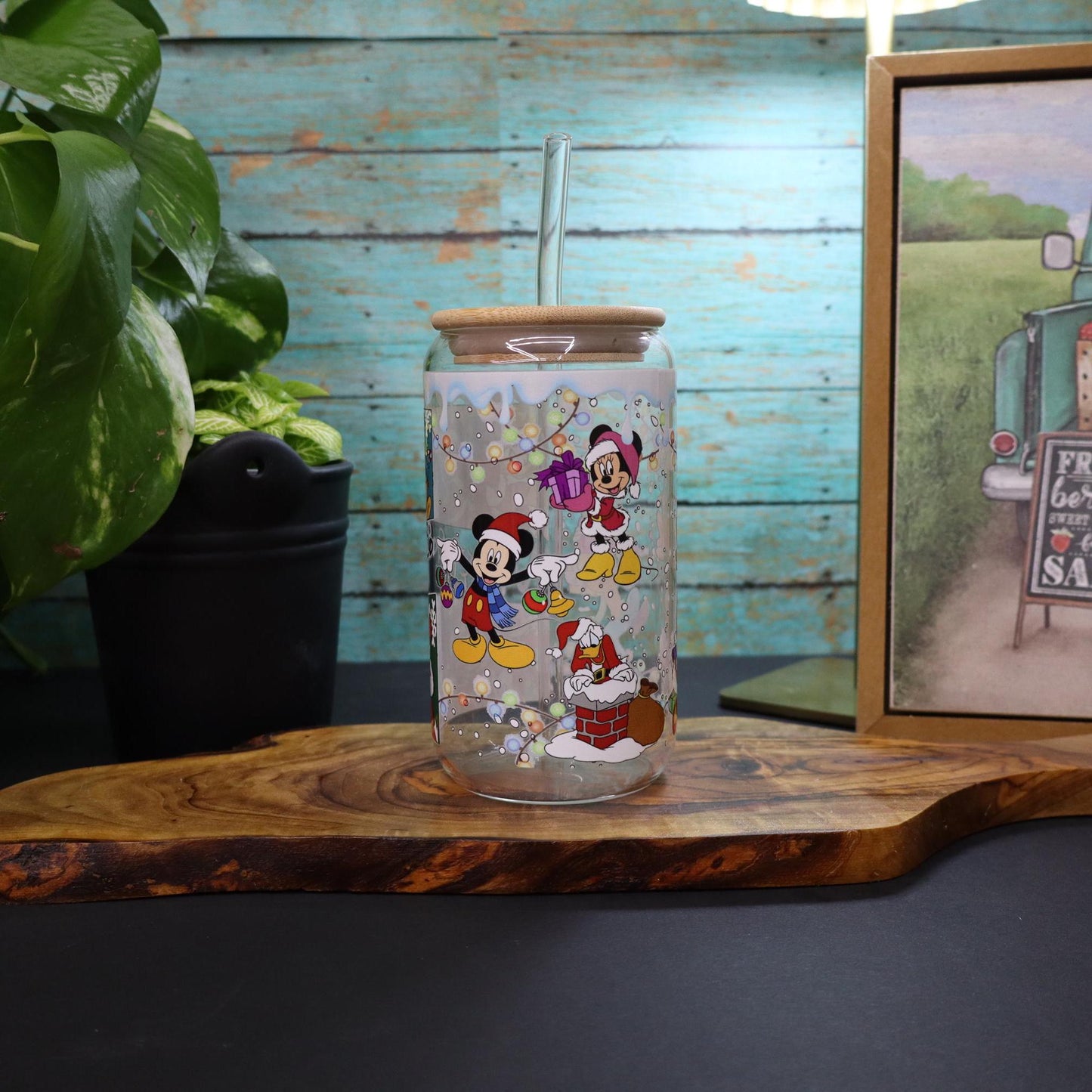 Mickey EST. 1928 Glass Cup -