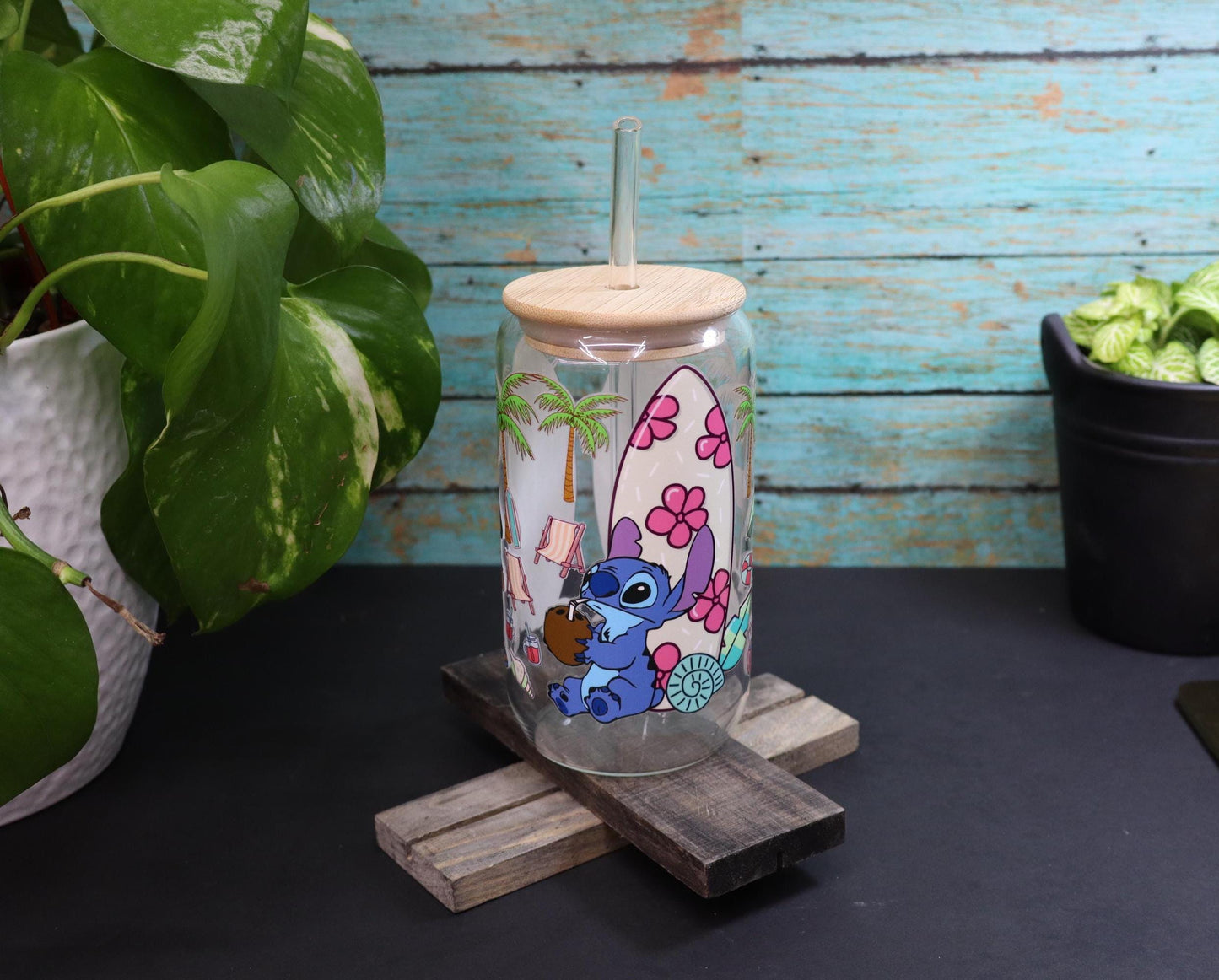 Stitch and Lilo Glass Mug
