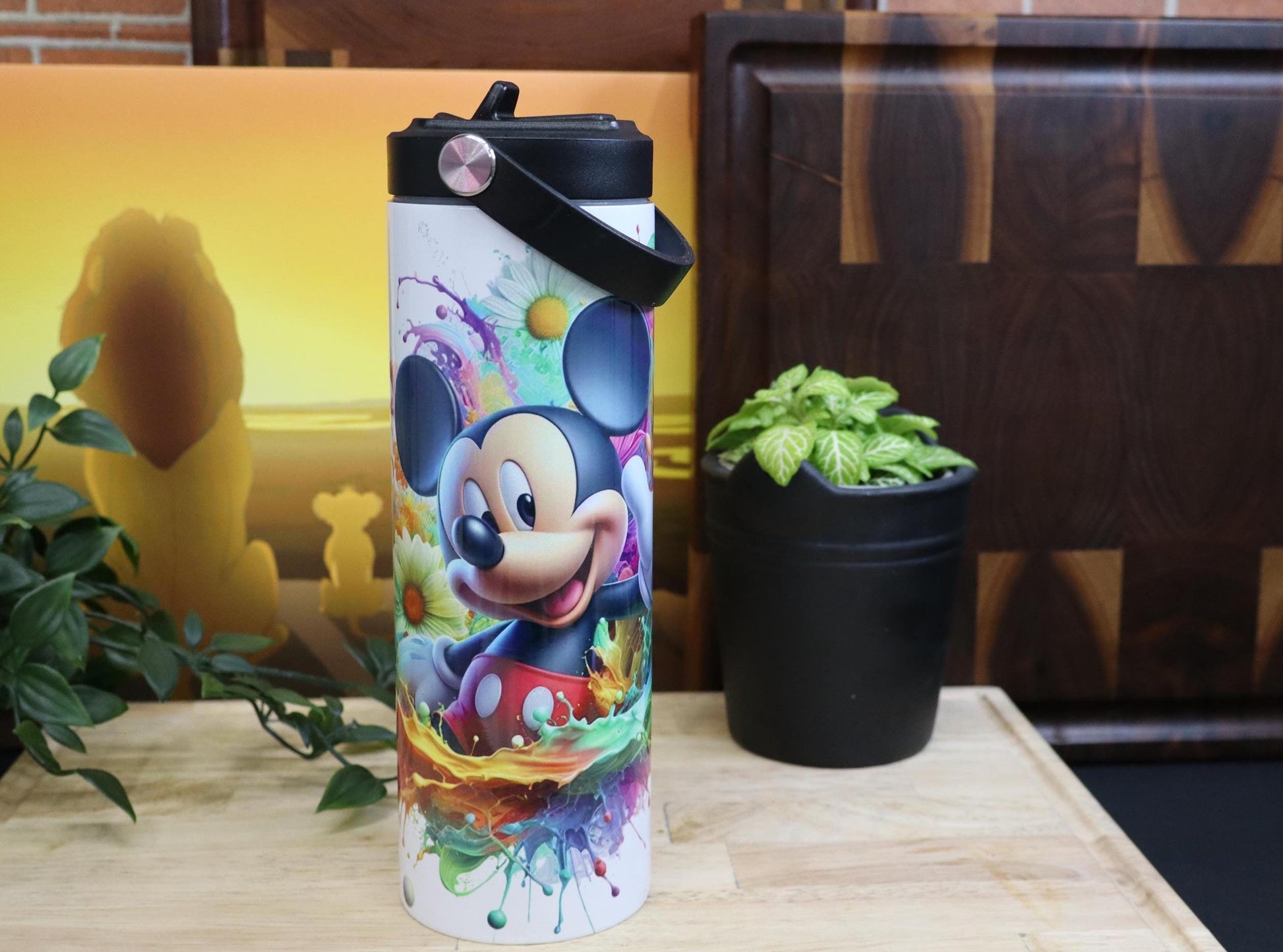Mickey colorful Tumbler, Fun Mickey watercolor Splash Tumbler