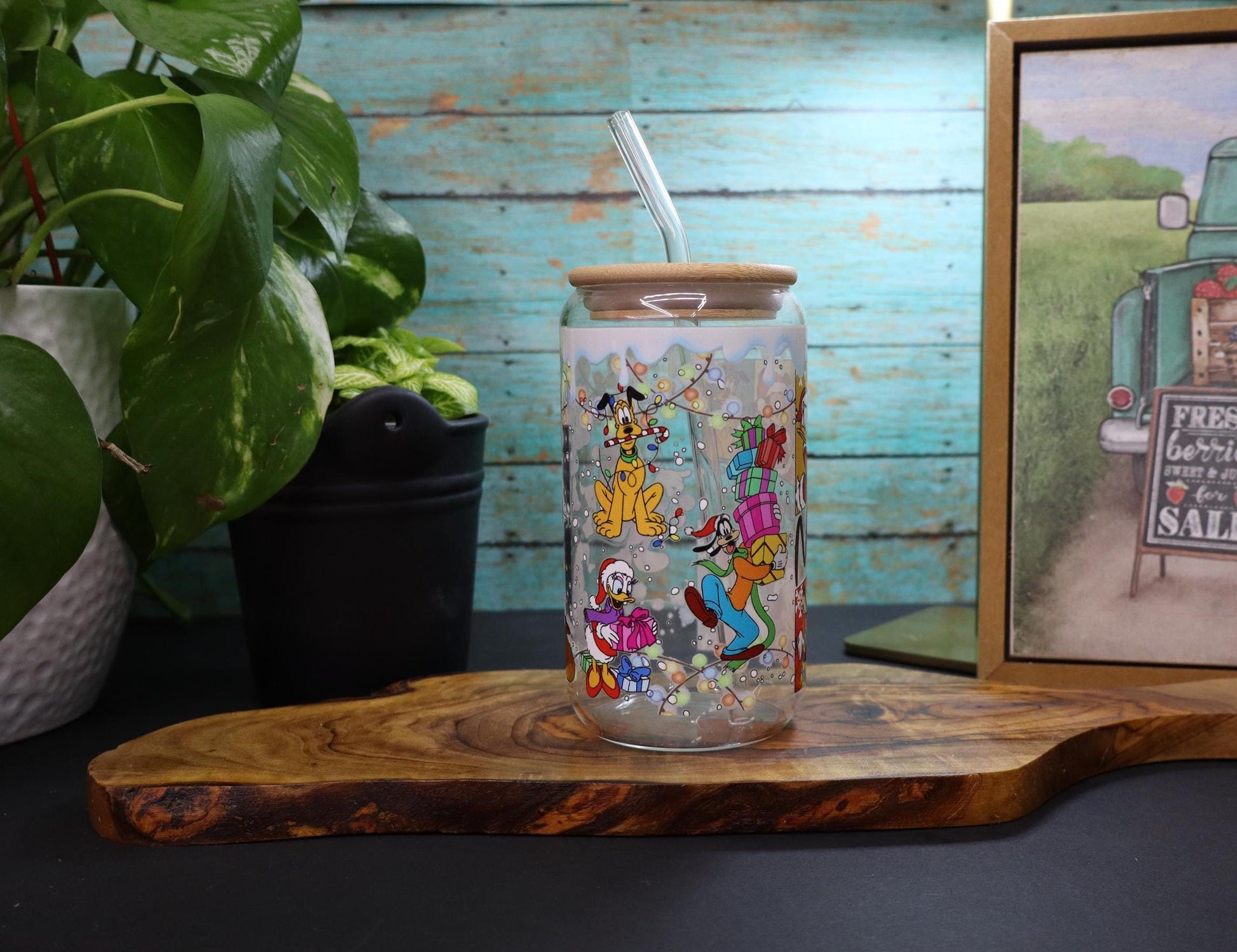 Mickey EST. 1928 Glass Cup -