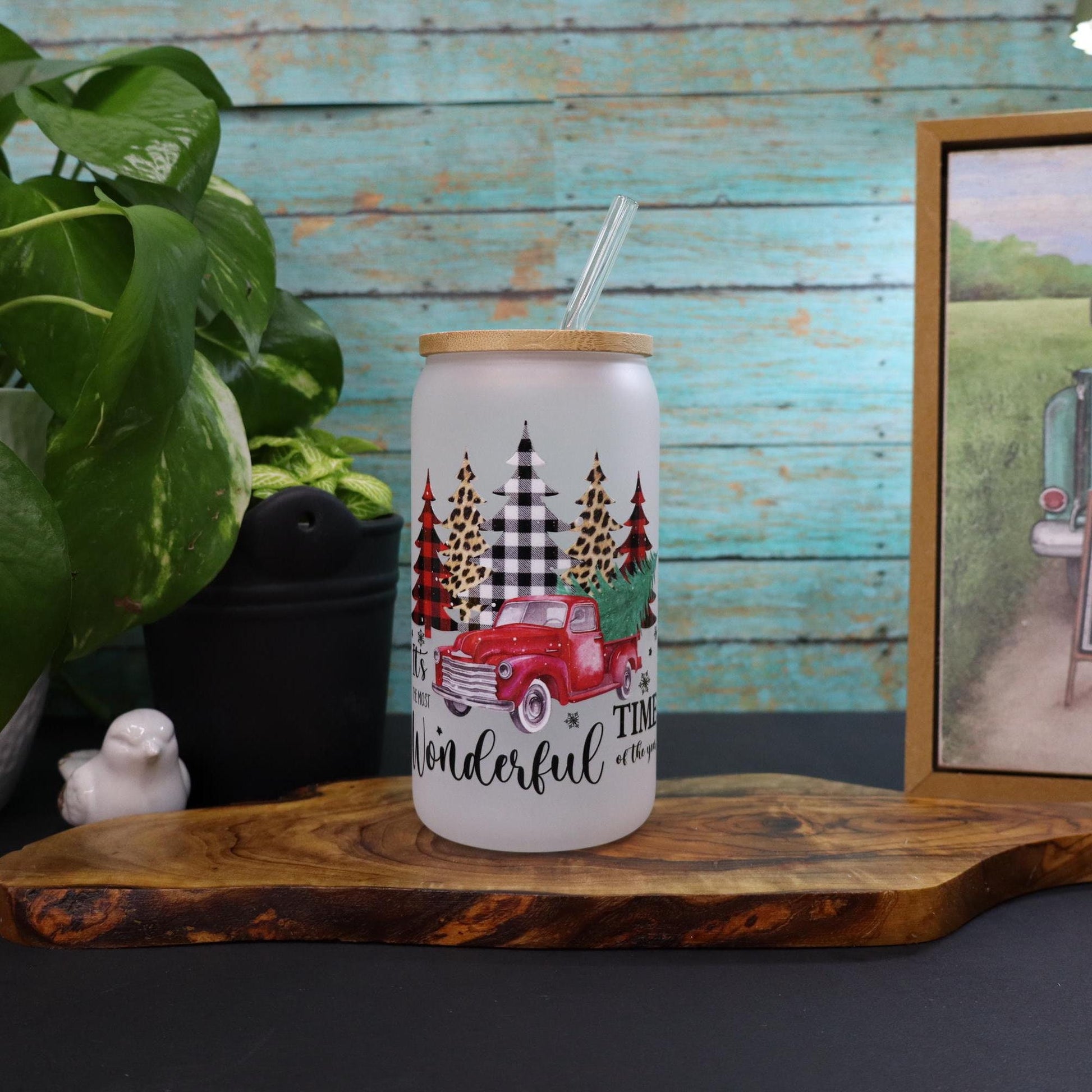 Festive Glass Mug